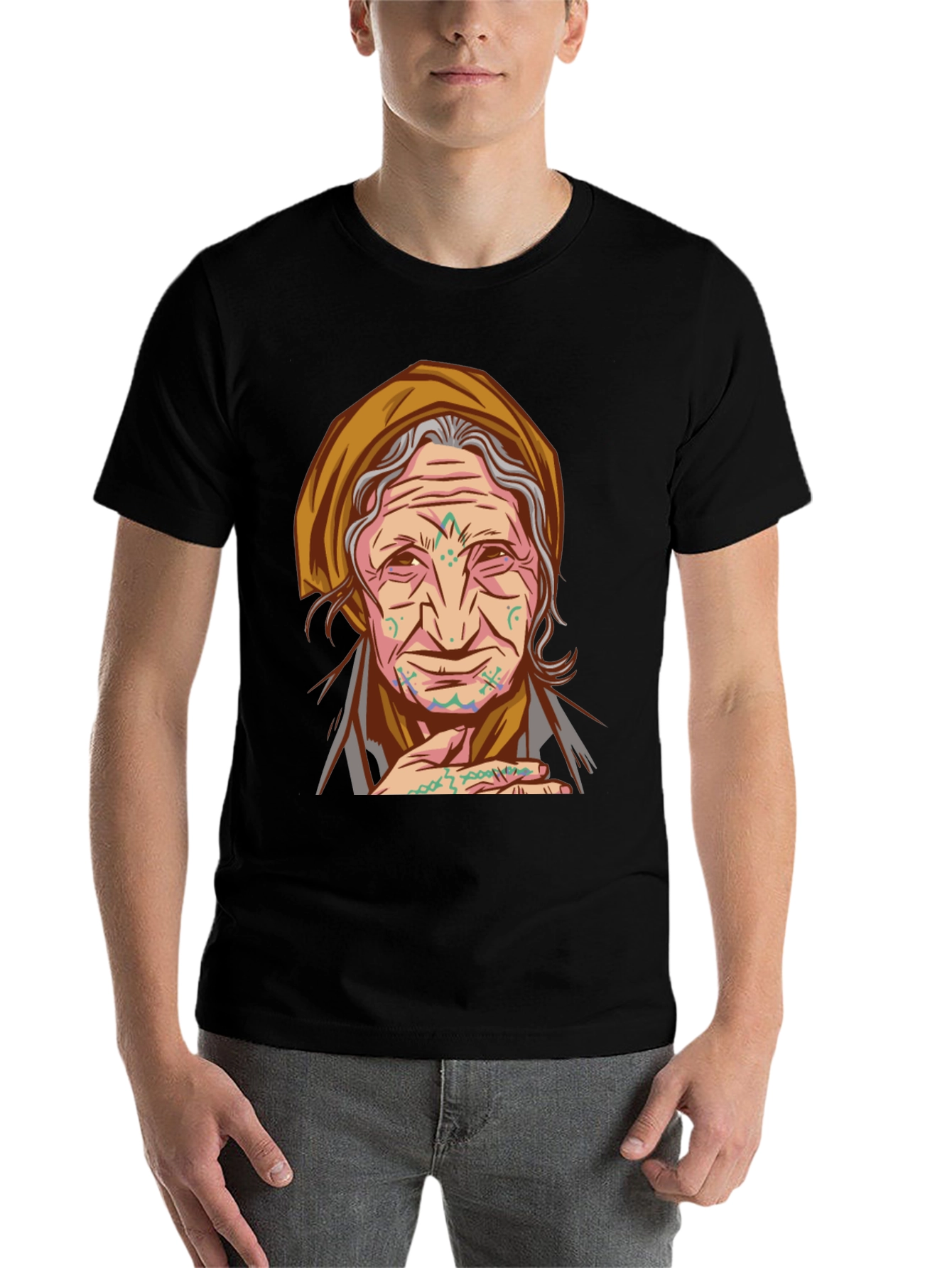 Tribal Tattoo Granny Graphic Tee - Unique Design - 7