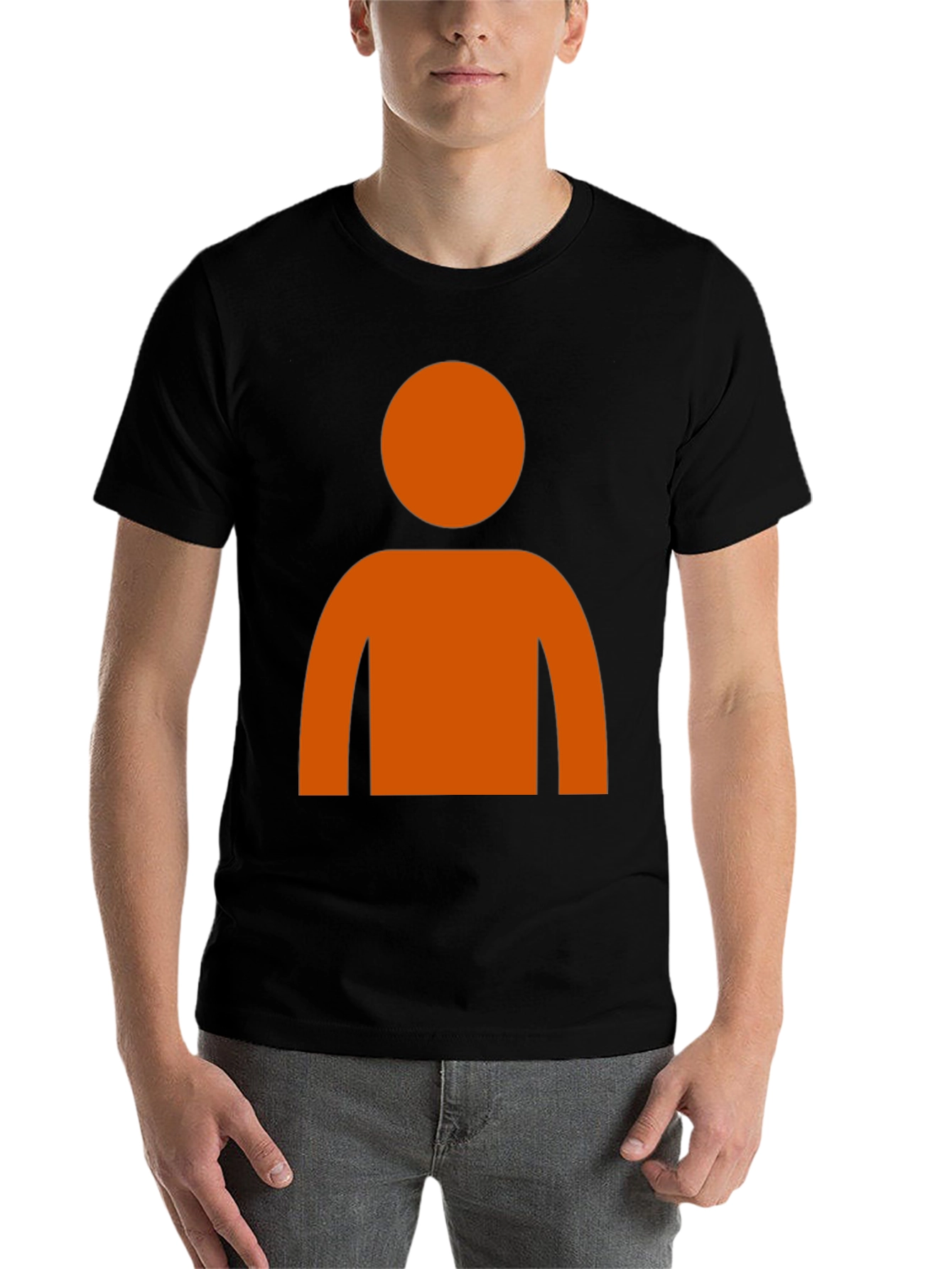 Black Orange Silhouette Graphic T-Shirt view 7