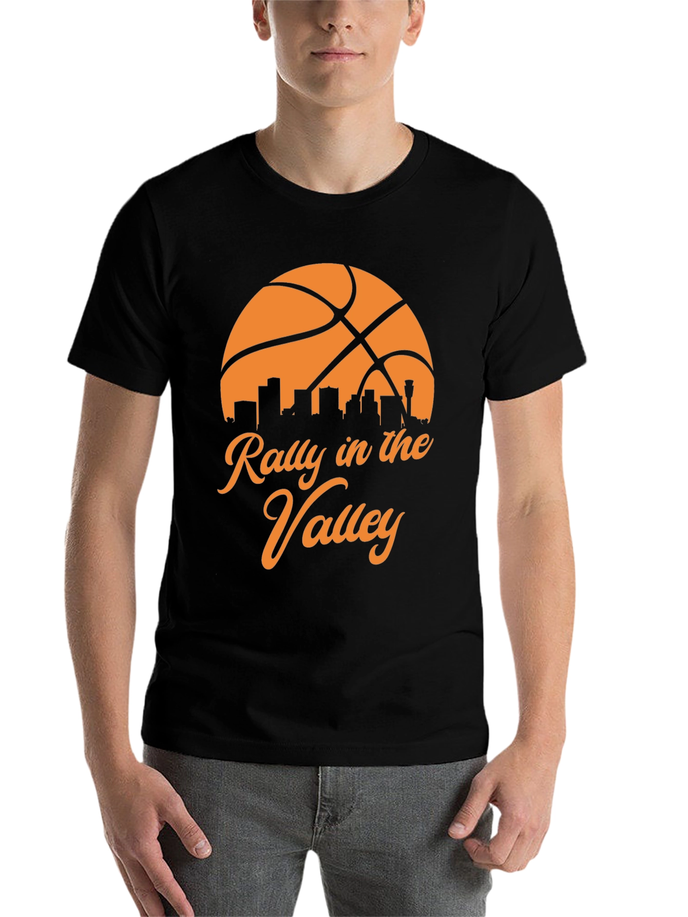 Black Rally in the Valley Basketball Graphic T-Shirt view 7