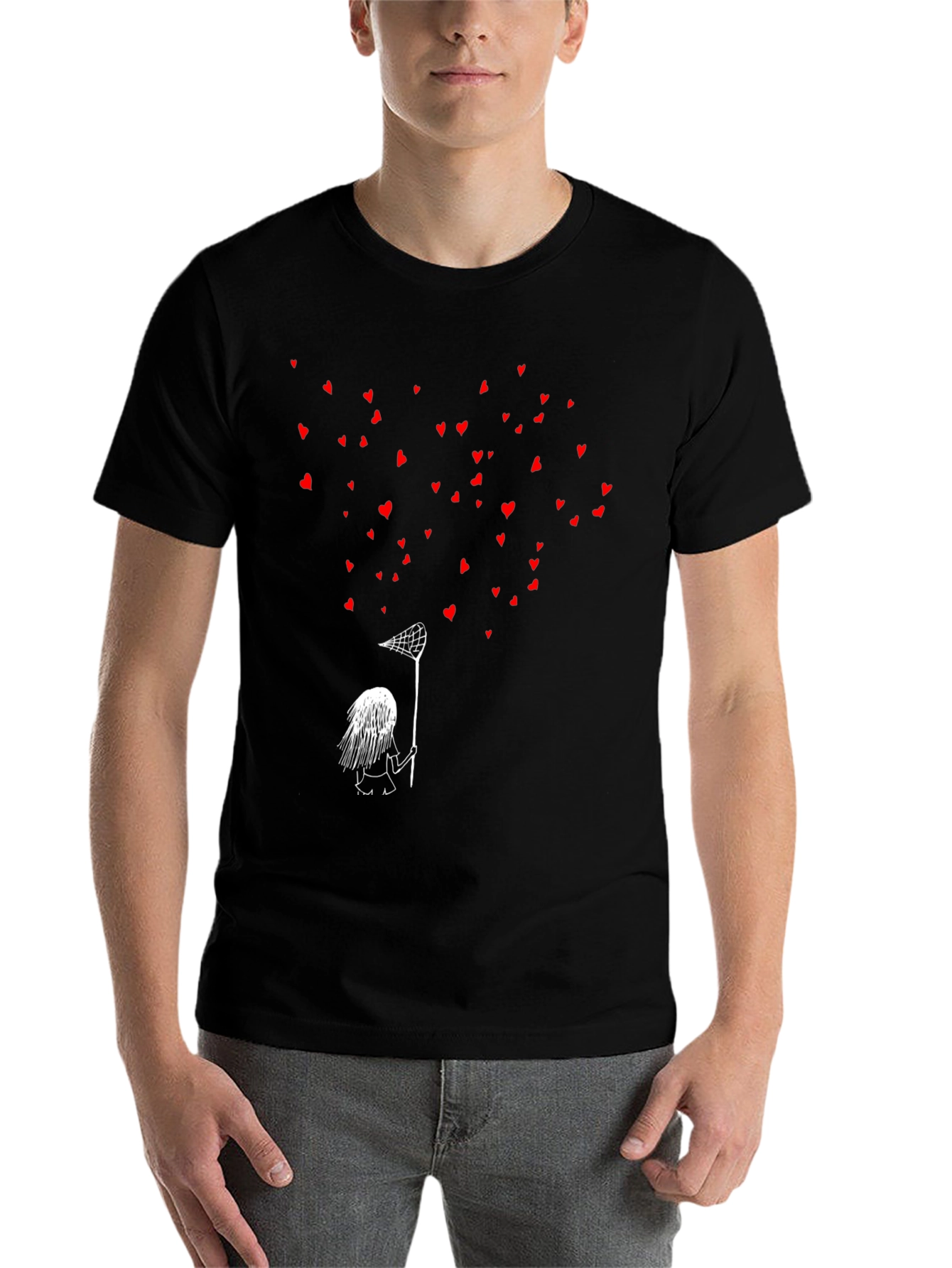 Black Heart Catcher T-Shirt - Express Your Love view 7