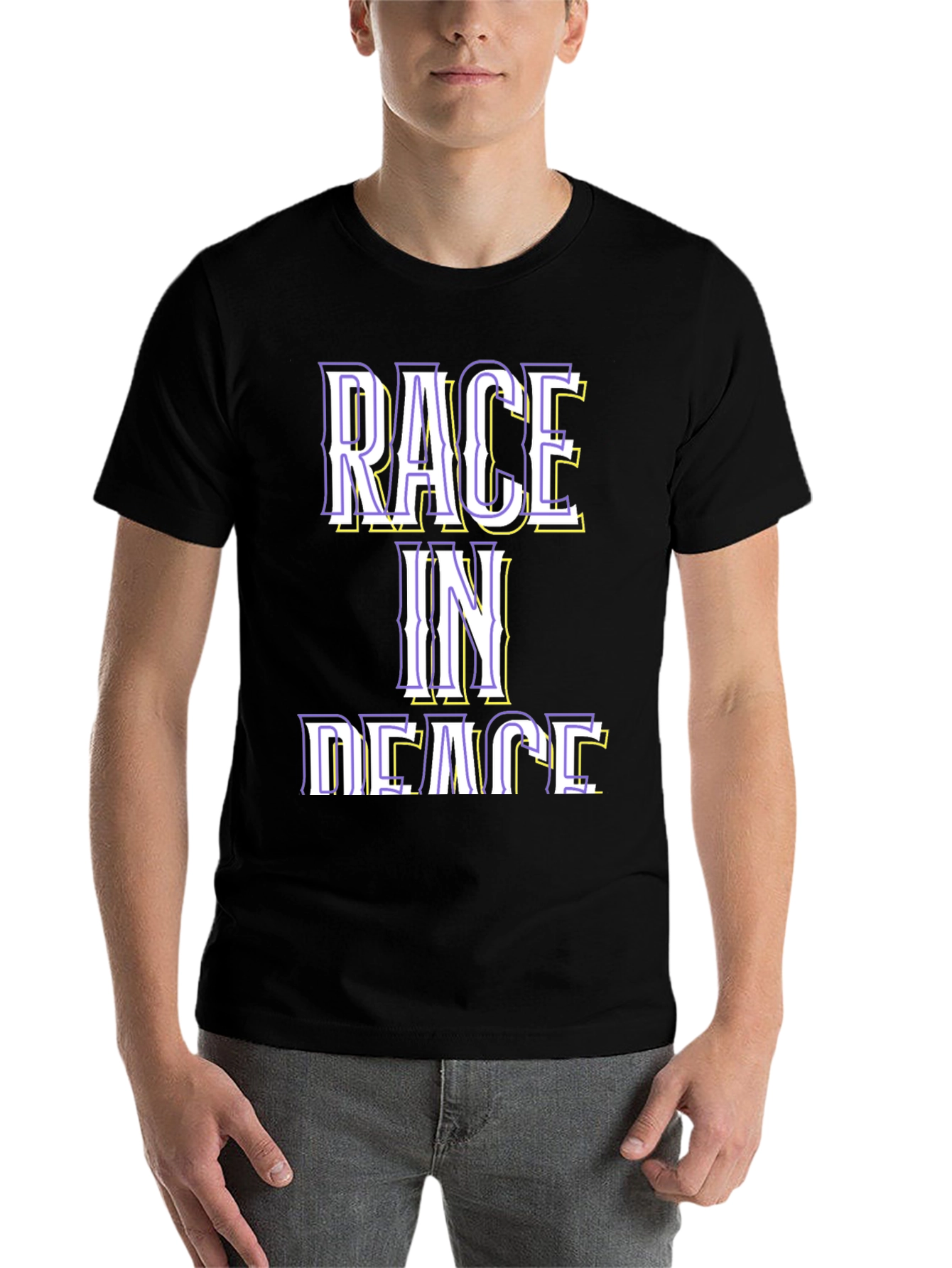 Black Race in Peace Graphic Tee view 7