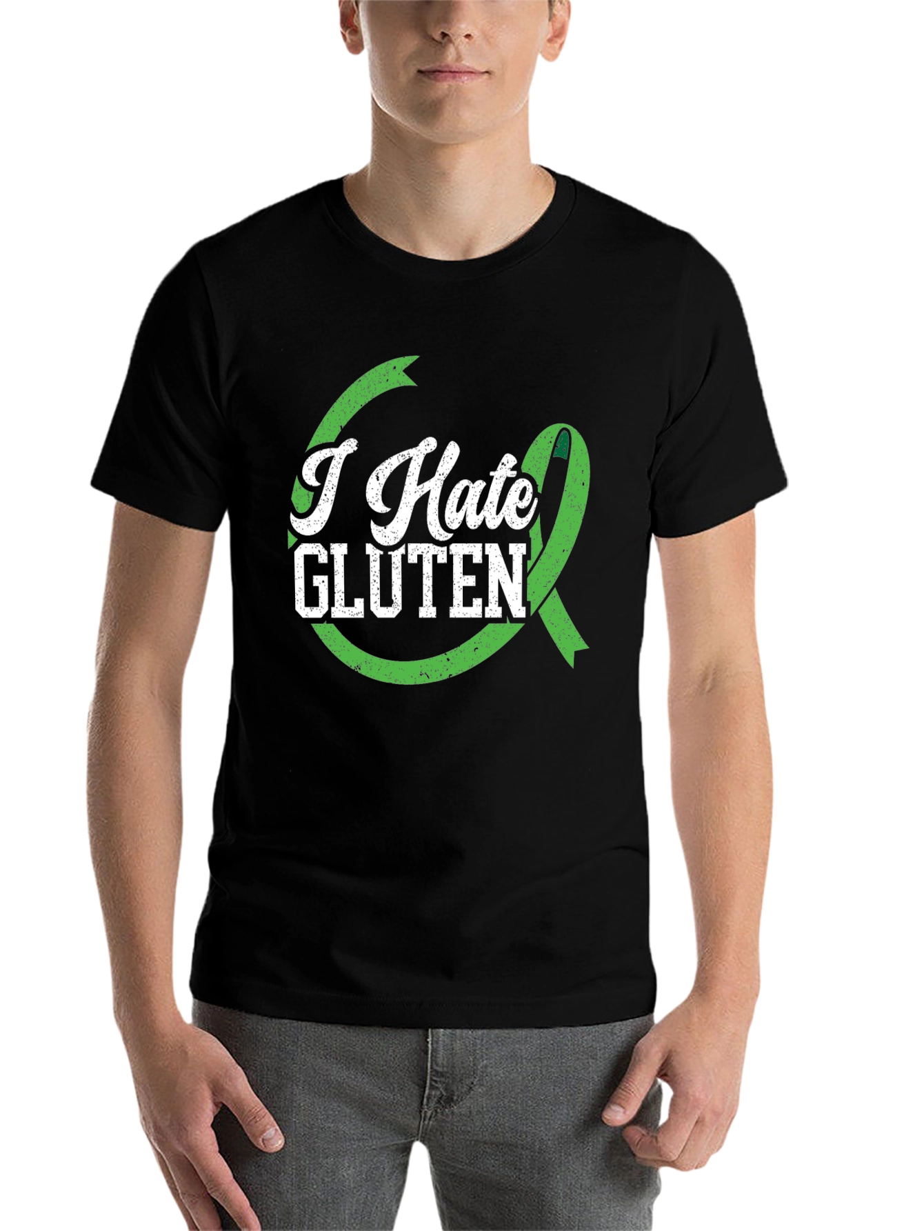 I Hate Gluten Awareness T-Shirt - Black - 7