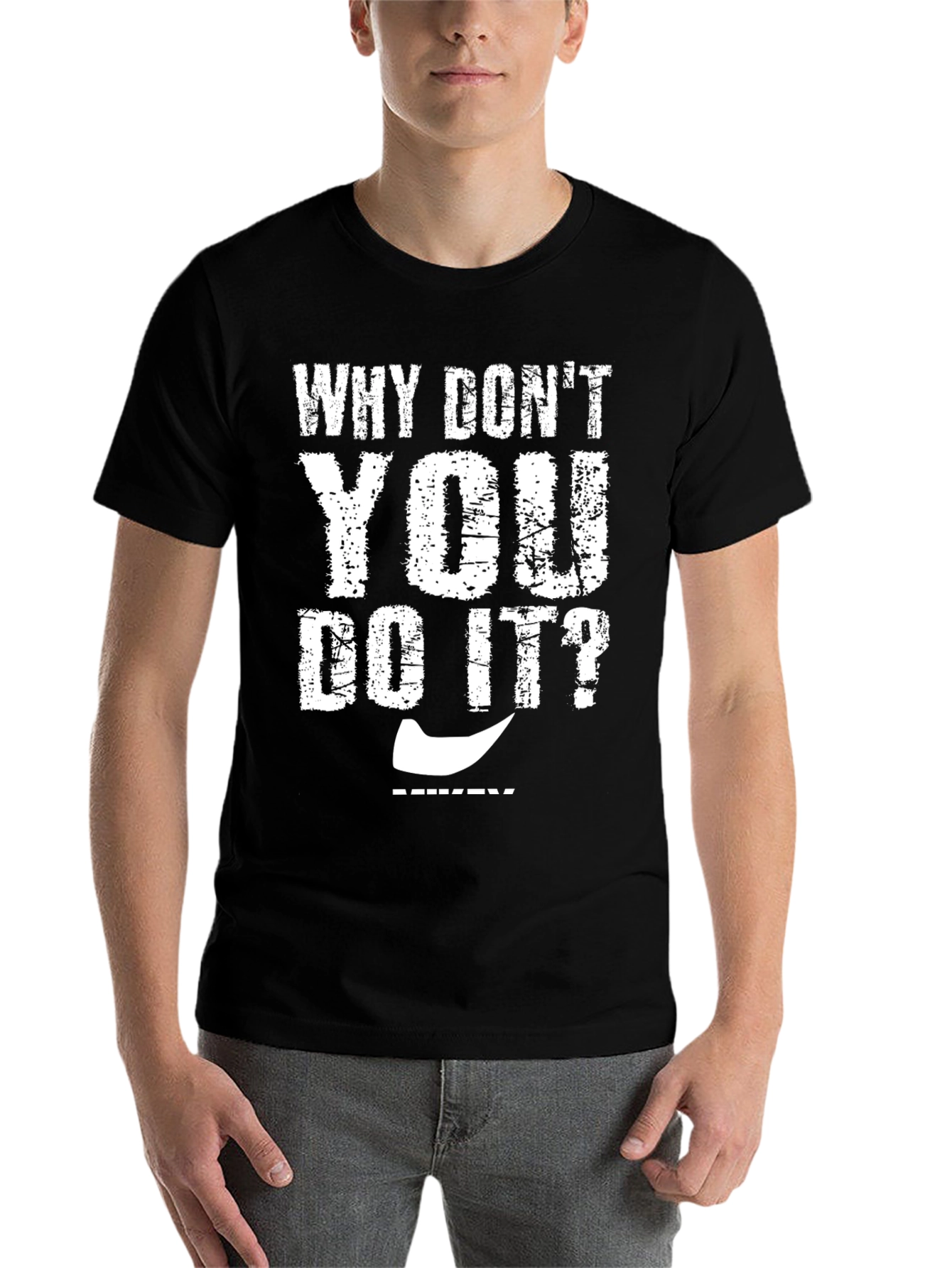 Black Why Don't You Do It? Graphic Tee view 7
