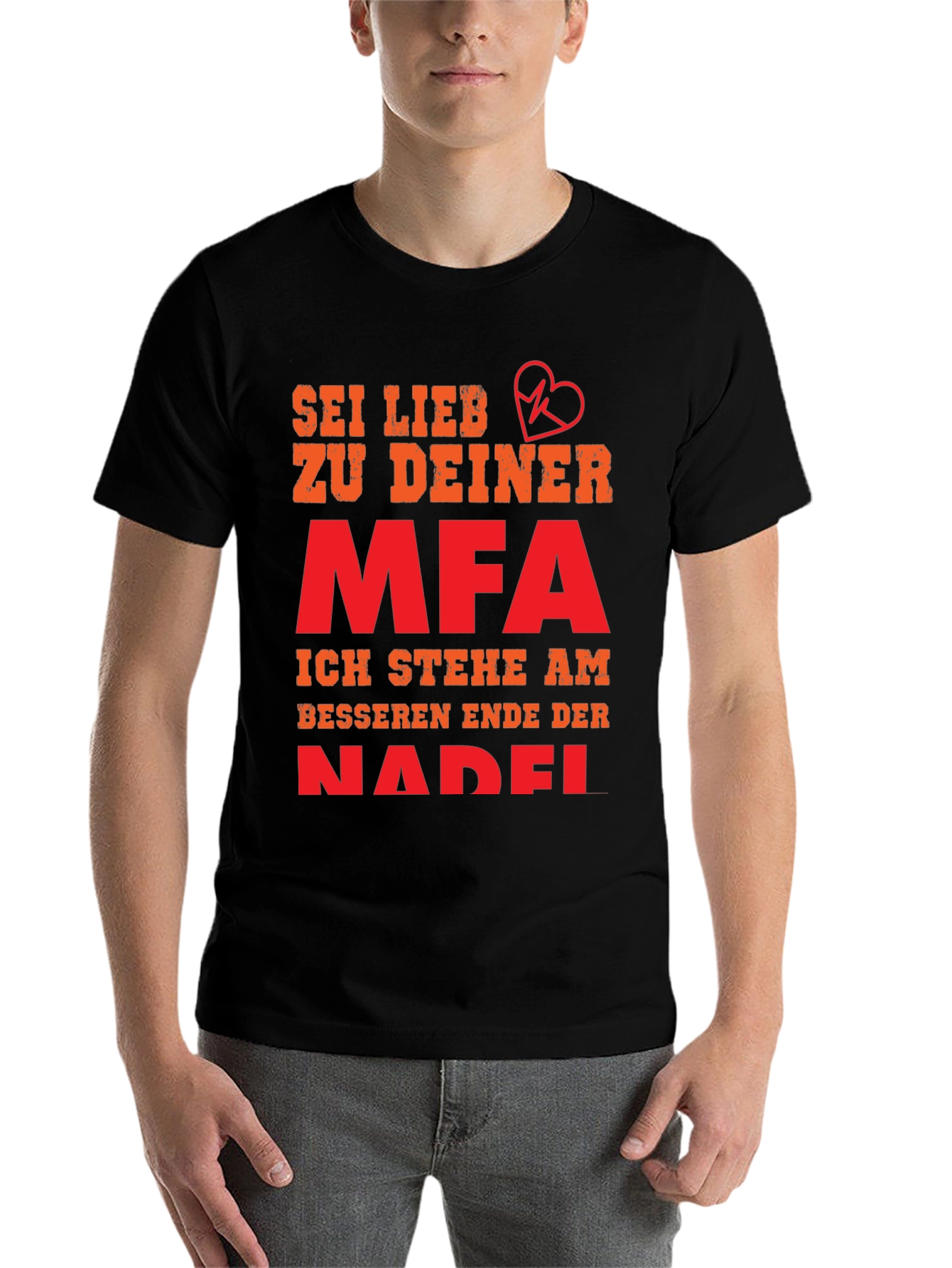 Black Sei Lieb Zu Deiner MFA T-Shirt - Medical Assistant Gift view 7