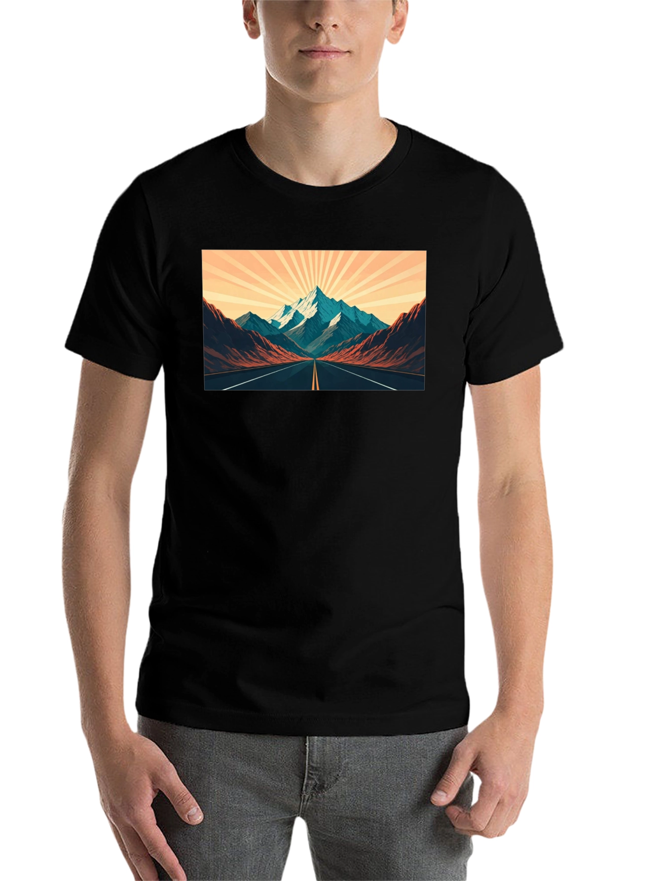 Black Mountain Road Trip Graphic Tee - Black view 7