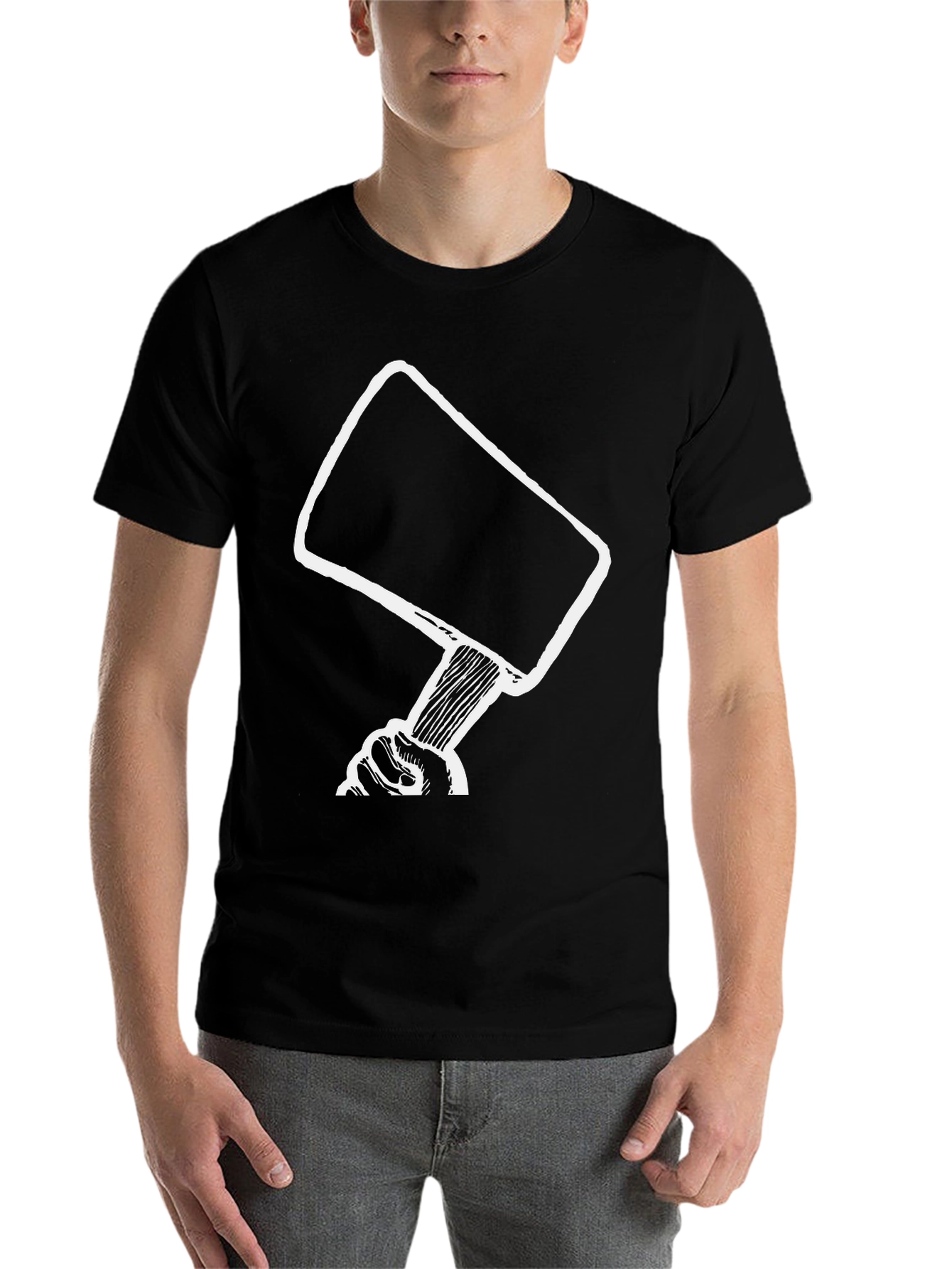 Black Gavel Graphic Tee - Justice Hammer Design view 7