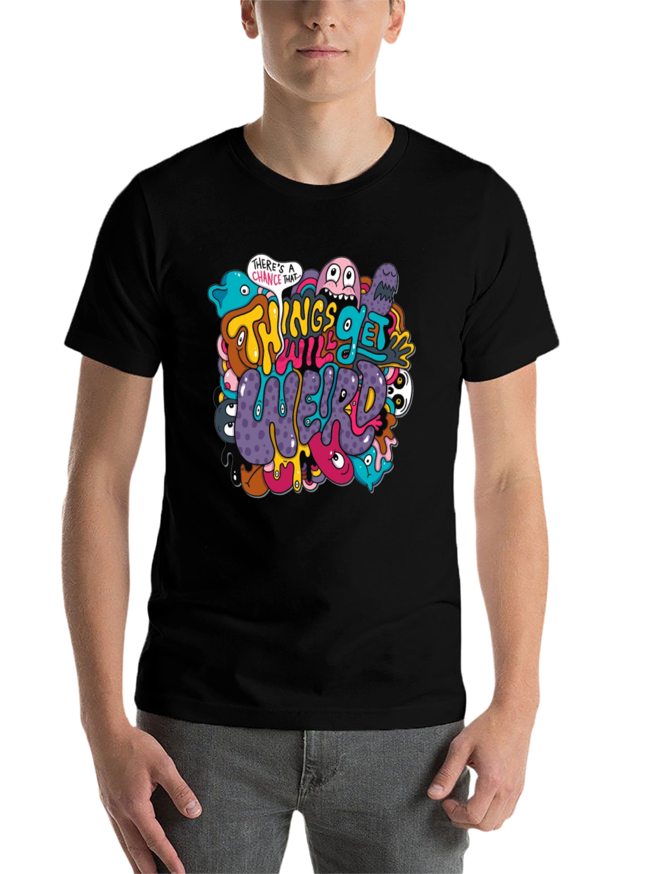 Black Things Will Get Weird Graphic T-Shirt view 7
