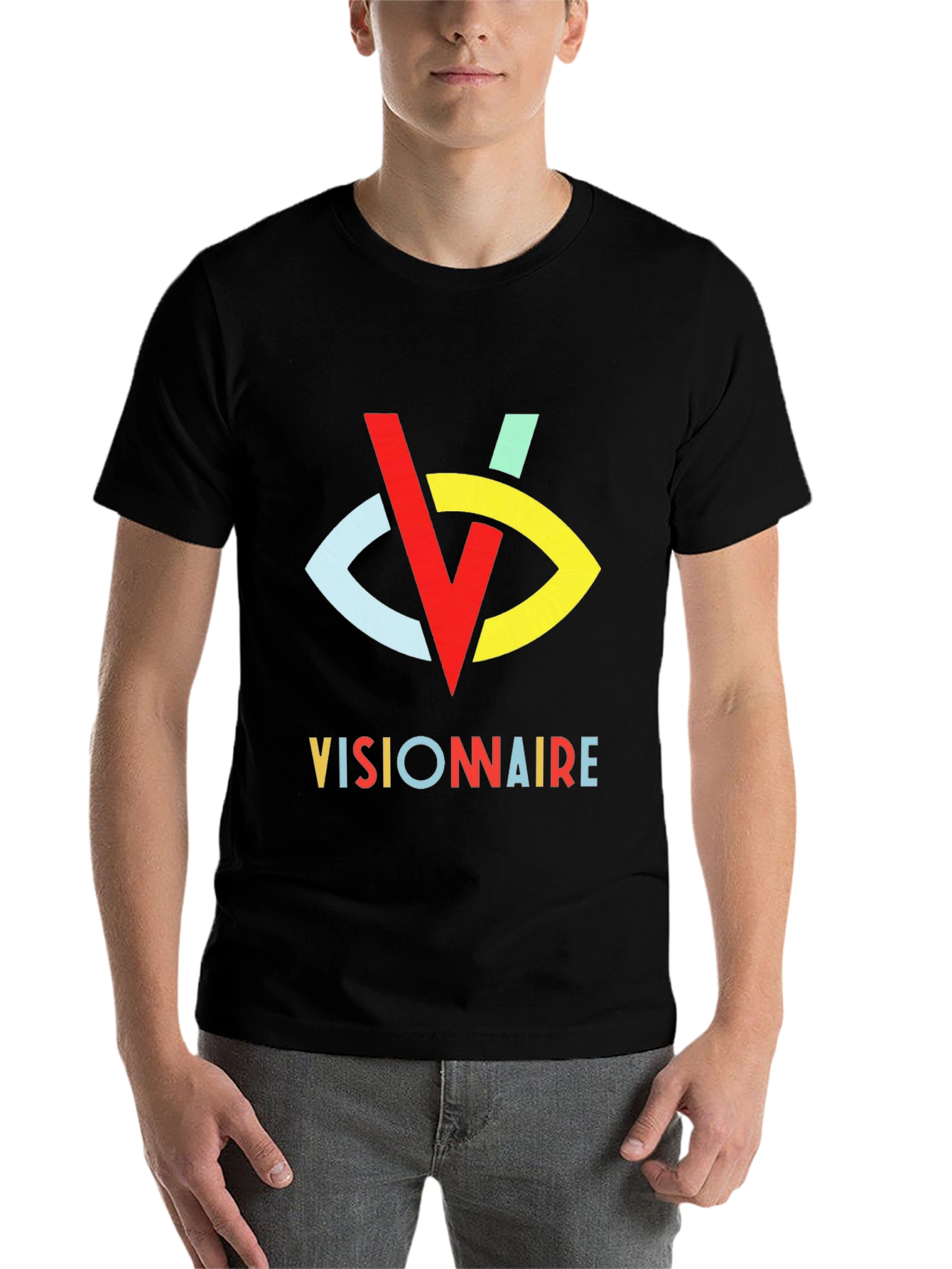 Black Visionaire Graphic Tee - Stylish Casual Wear view 7
