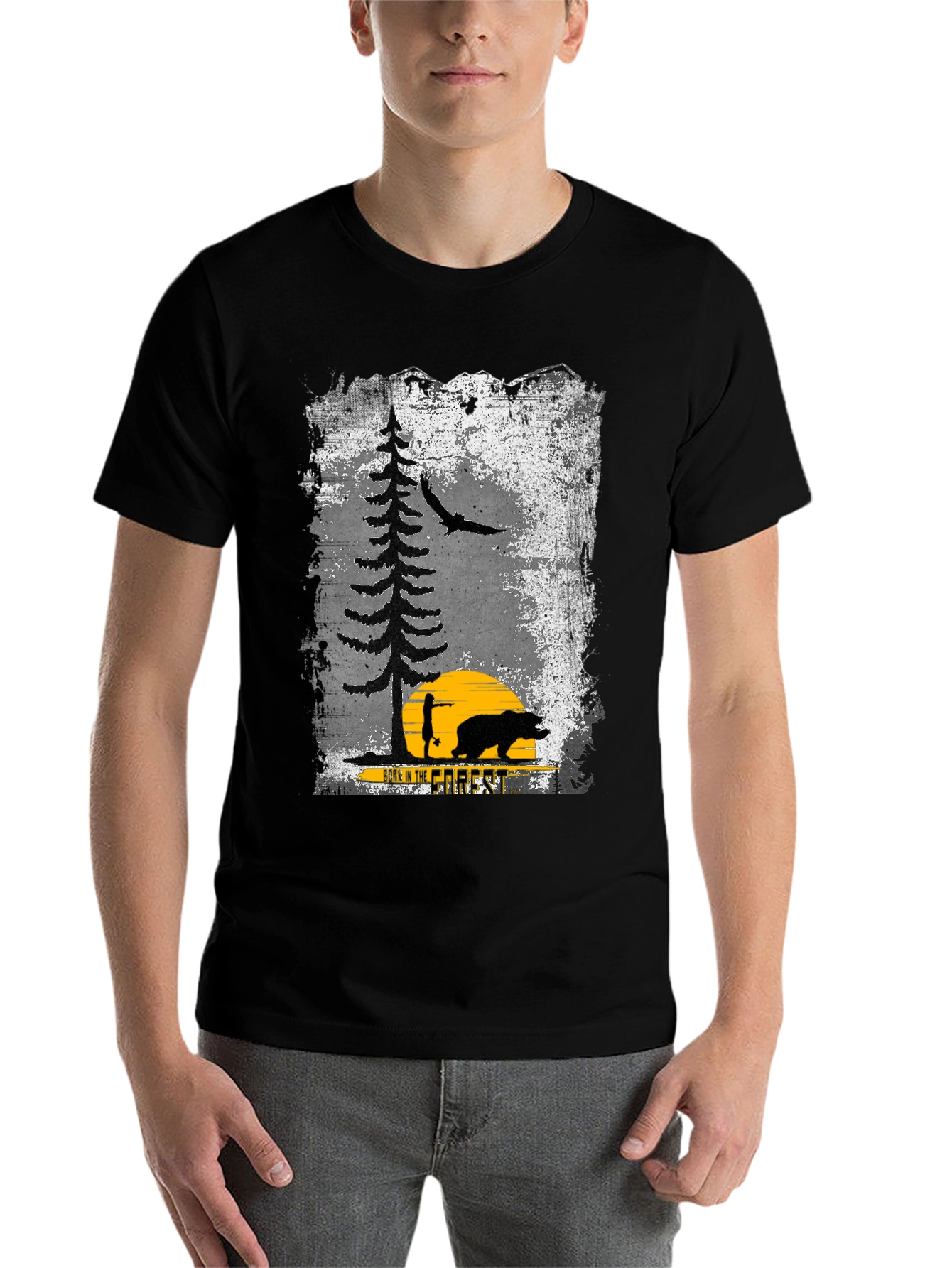 Black Born in the Forest Graphic Tee view 7
