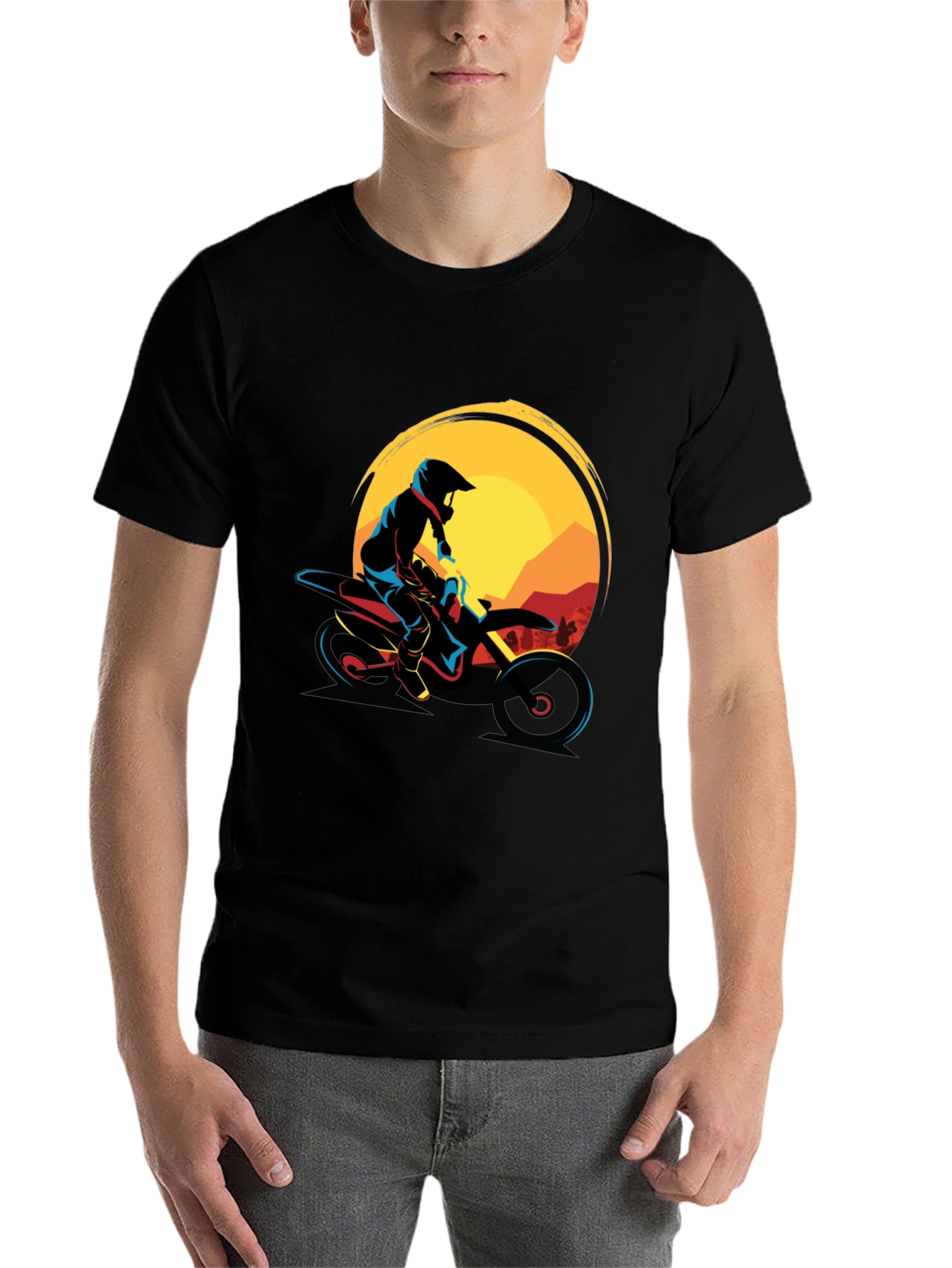 Black Motocross Graphic Tee - Adventure Ride view 7