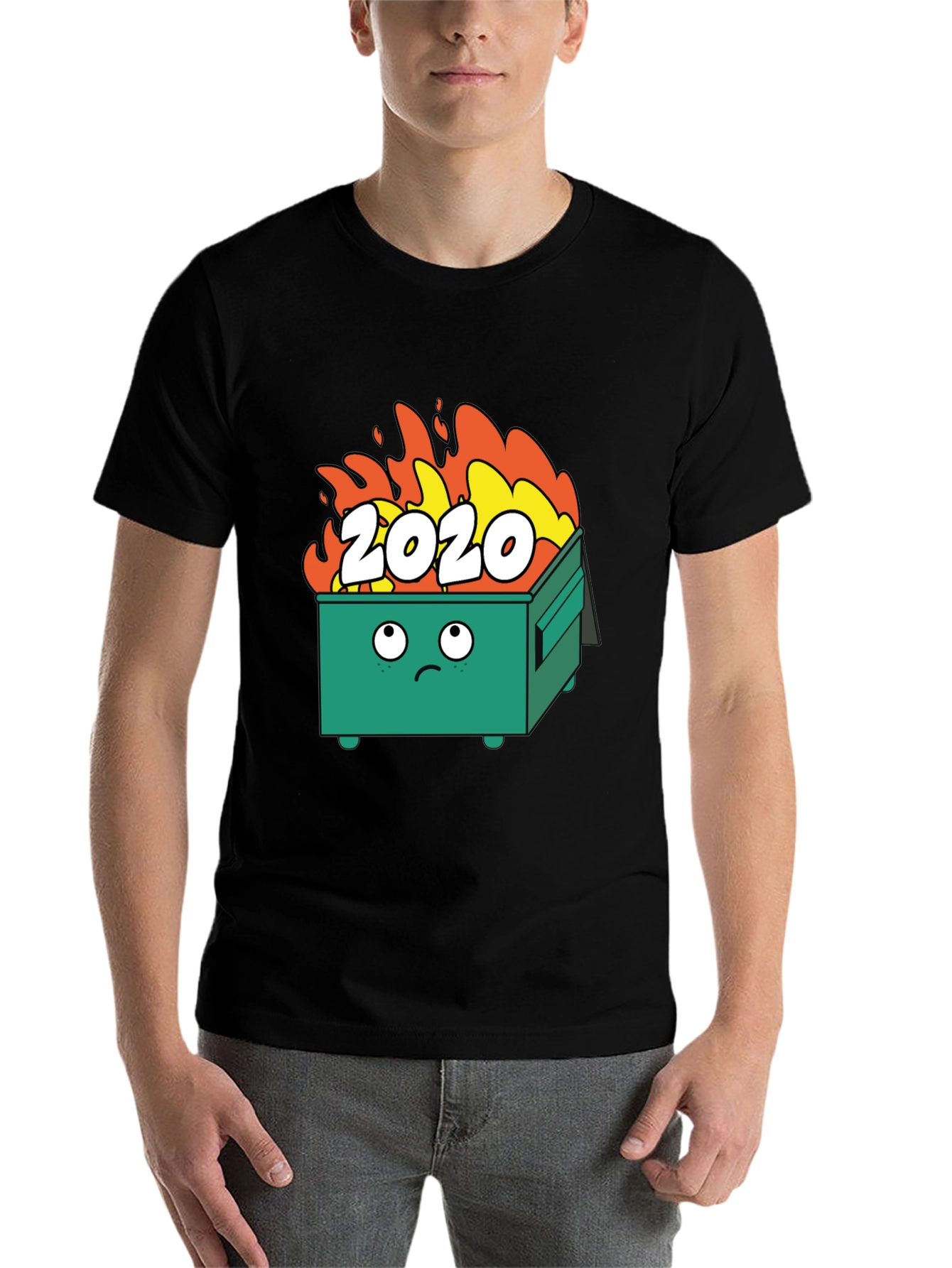 Black 2020 Dumpster Fire T-Shirt - Funny Graphic Tee view 7