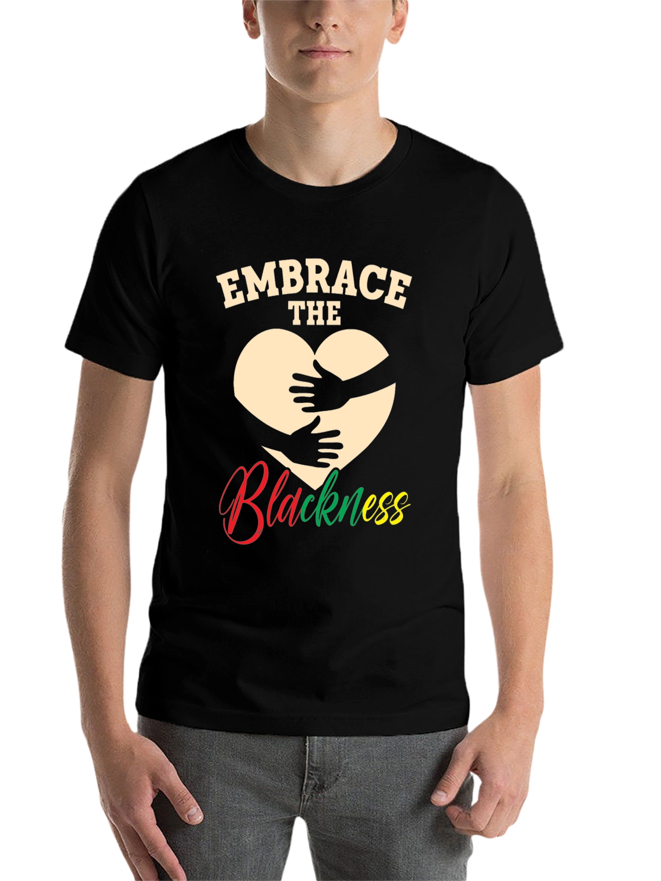 Black Embrace the Blackness Graphic T-Shirt view 7