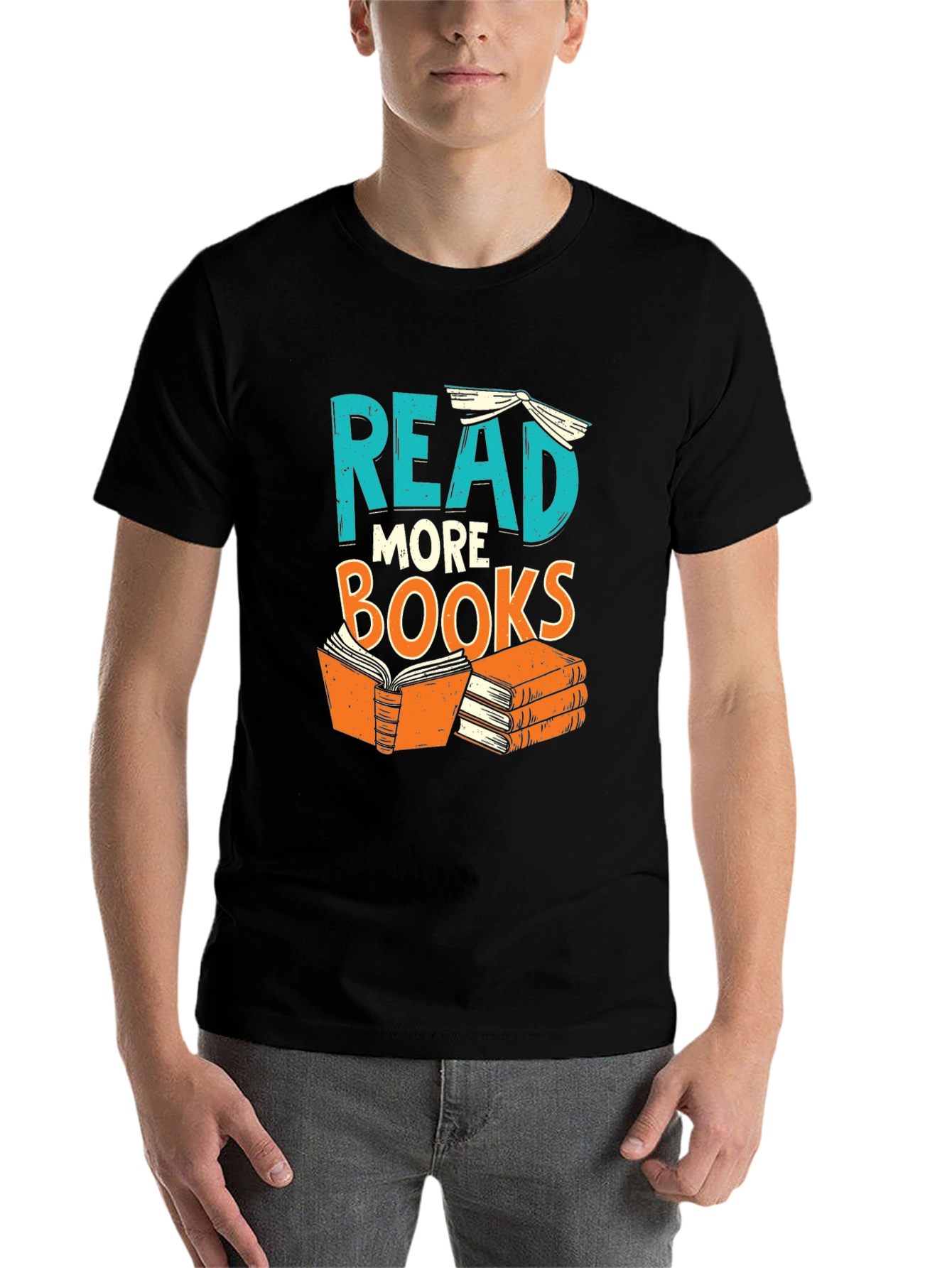 Black Read More Books Graphic T-Shirt view 7