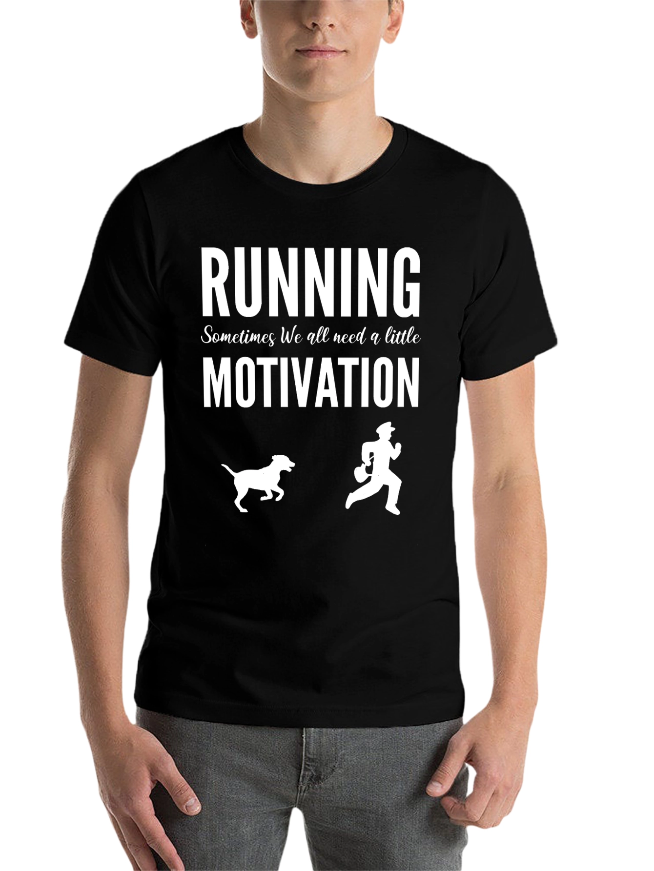 Black Running Motivation T-Shirt view 7