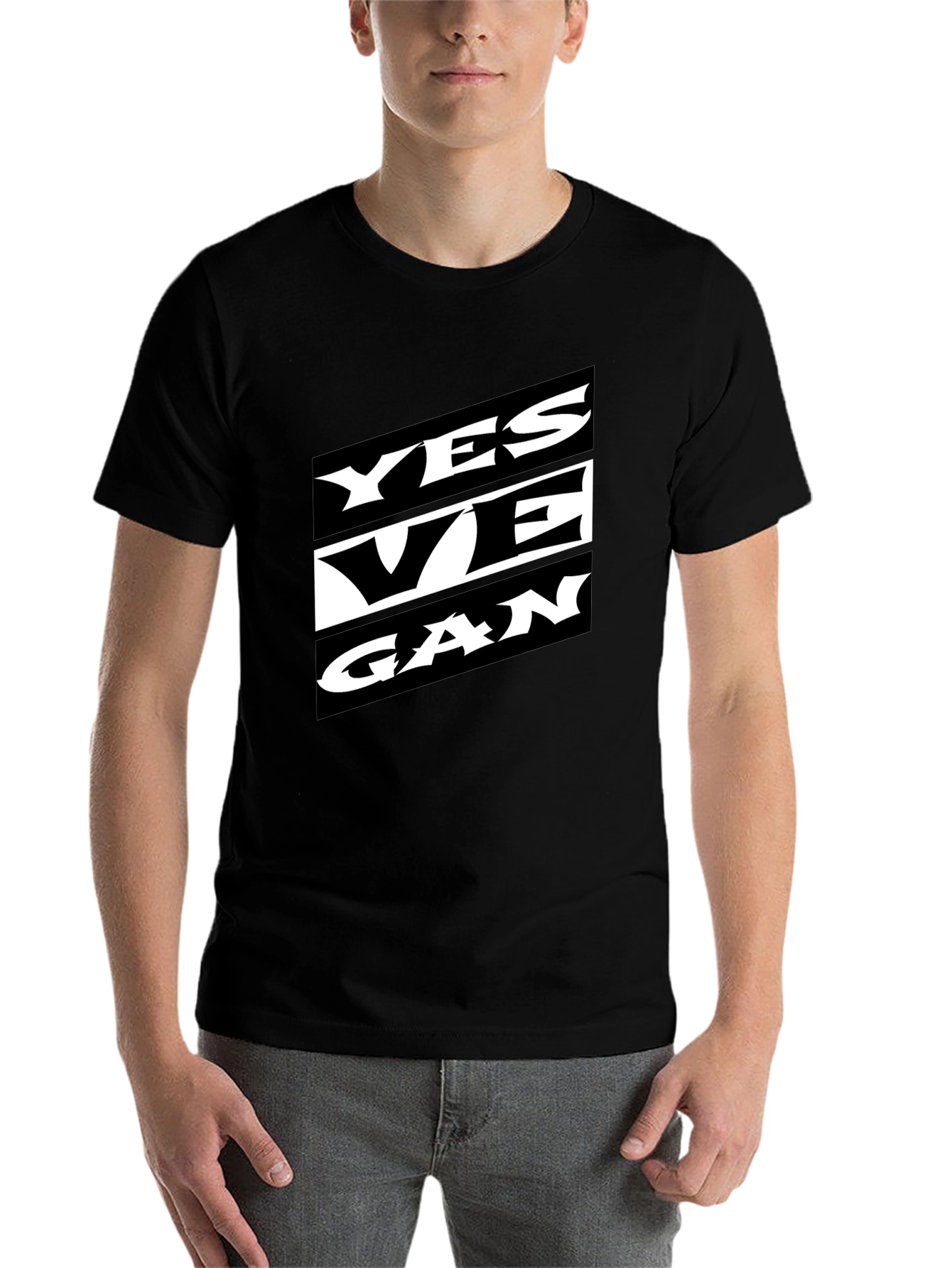 Black Yes We Can Graphic Tee - Black view 7