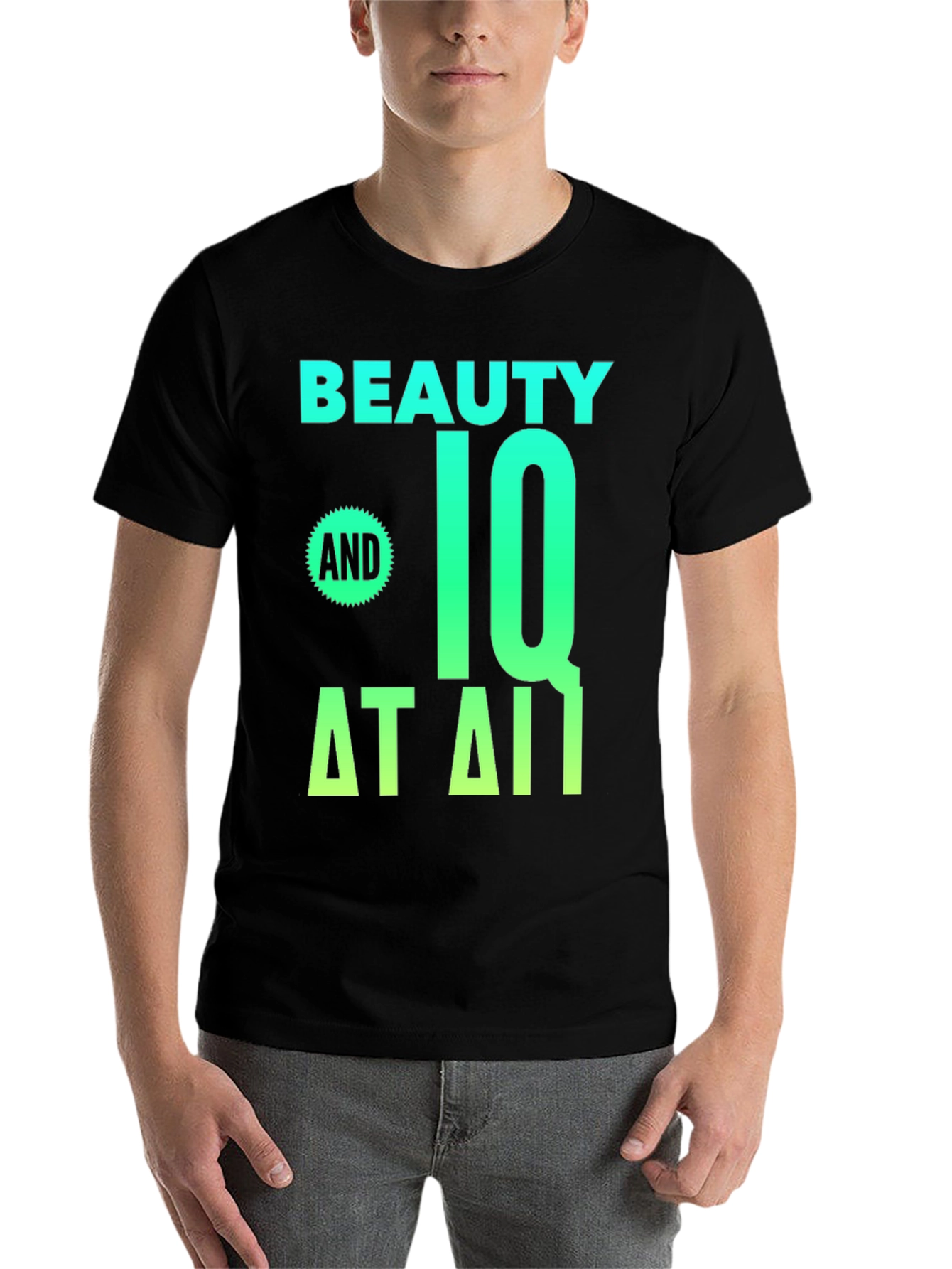 Black Beauty and IQ T-Shirt - Novelty Graphic Tee view 7