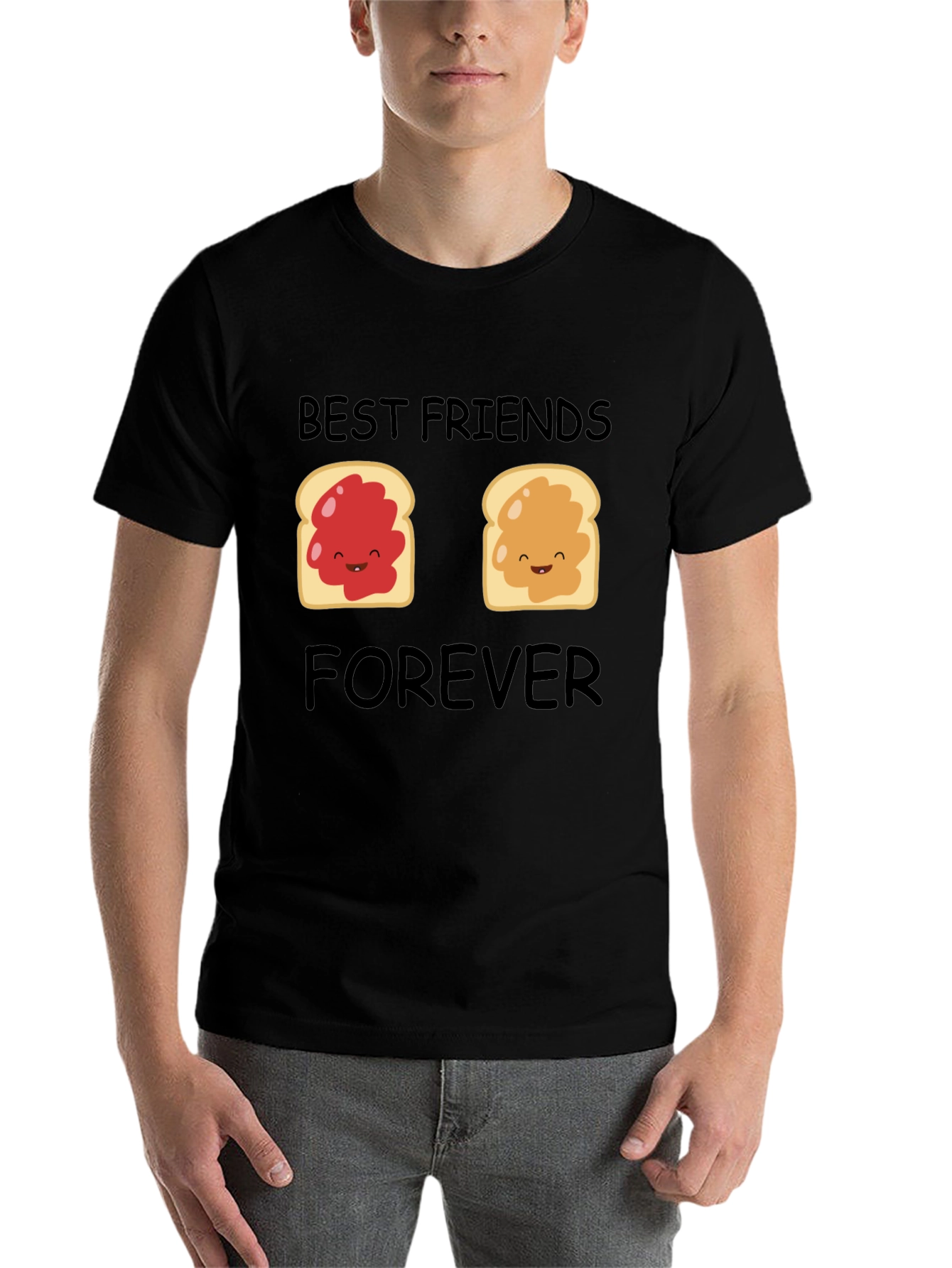 Black Best Friends Forever T-Shirt view 7