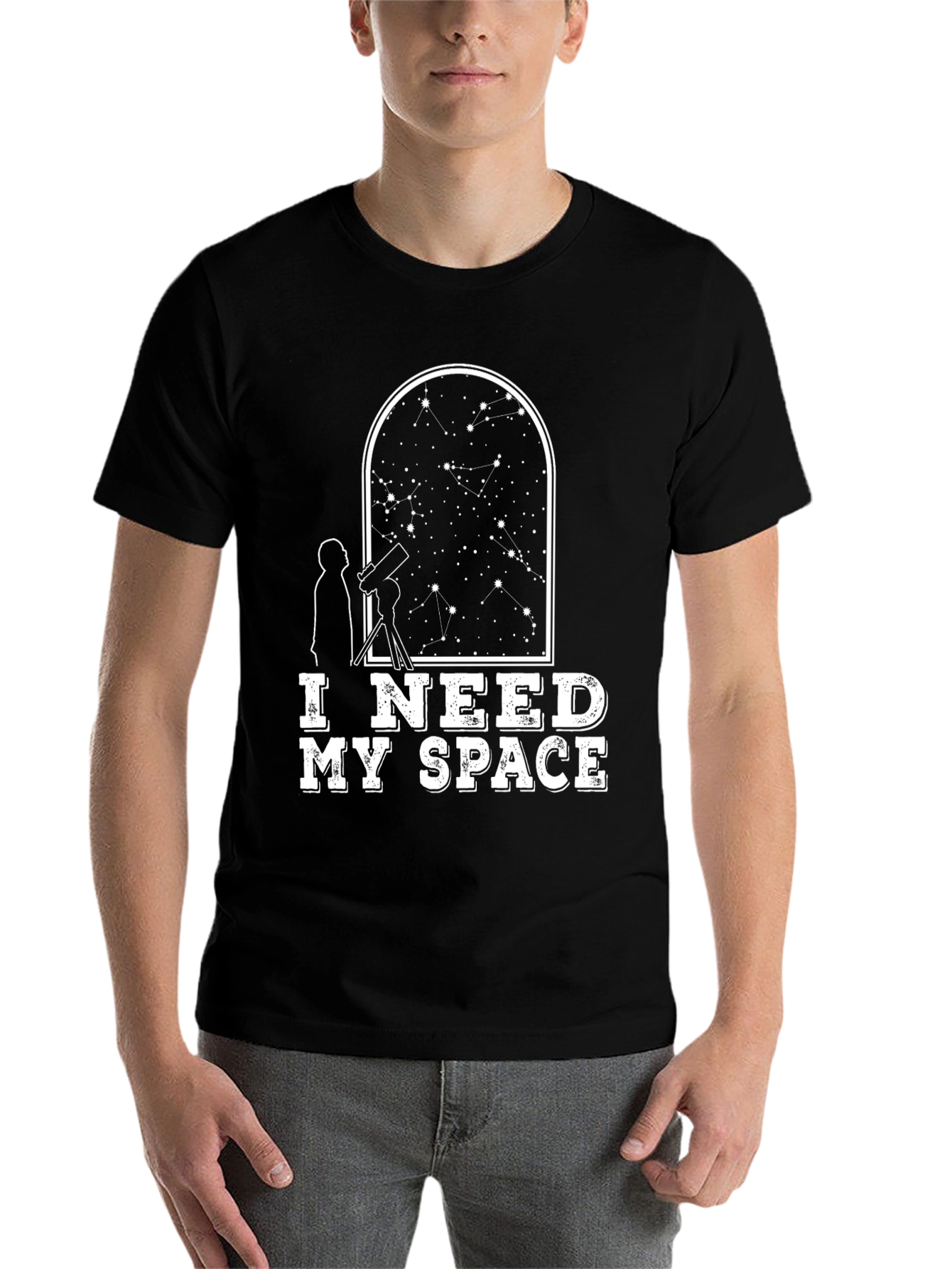 Black I Need My Space Graphic Tee view 7