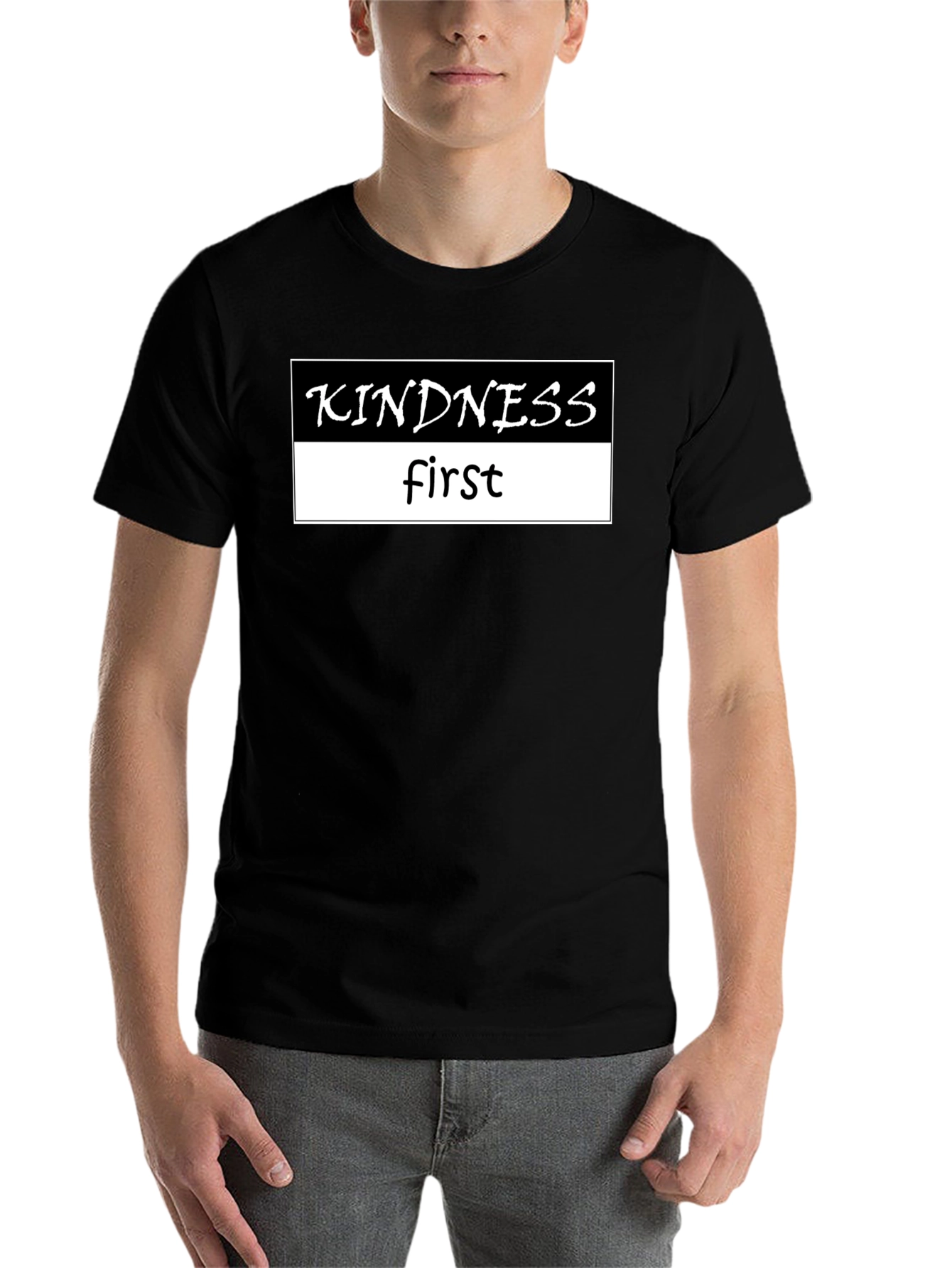 Black Kindness First Black Graphic Tee view 7