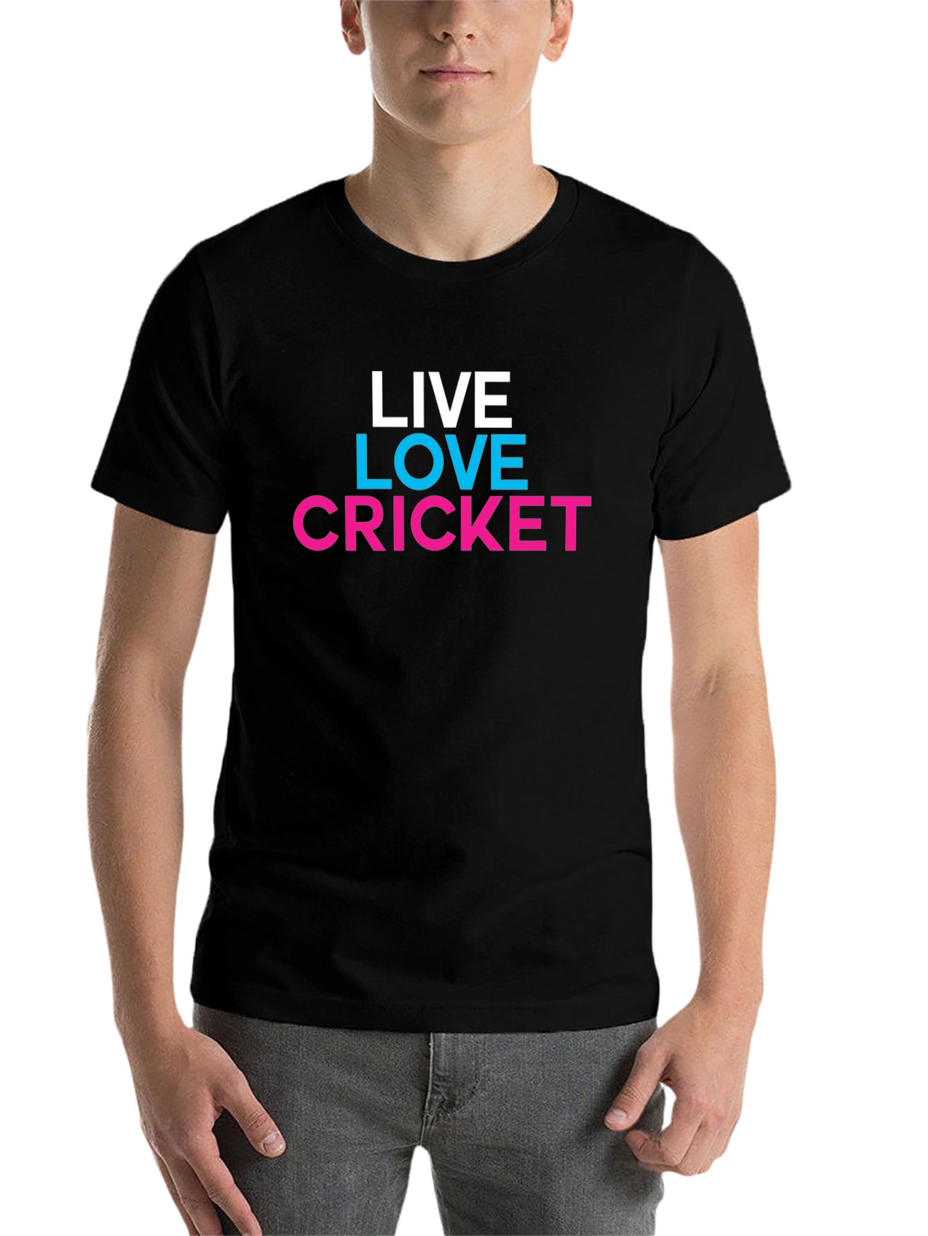 Live Love Cricket Graphic Tee - Trendy Casual Shirt - 7