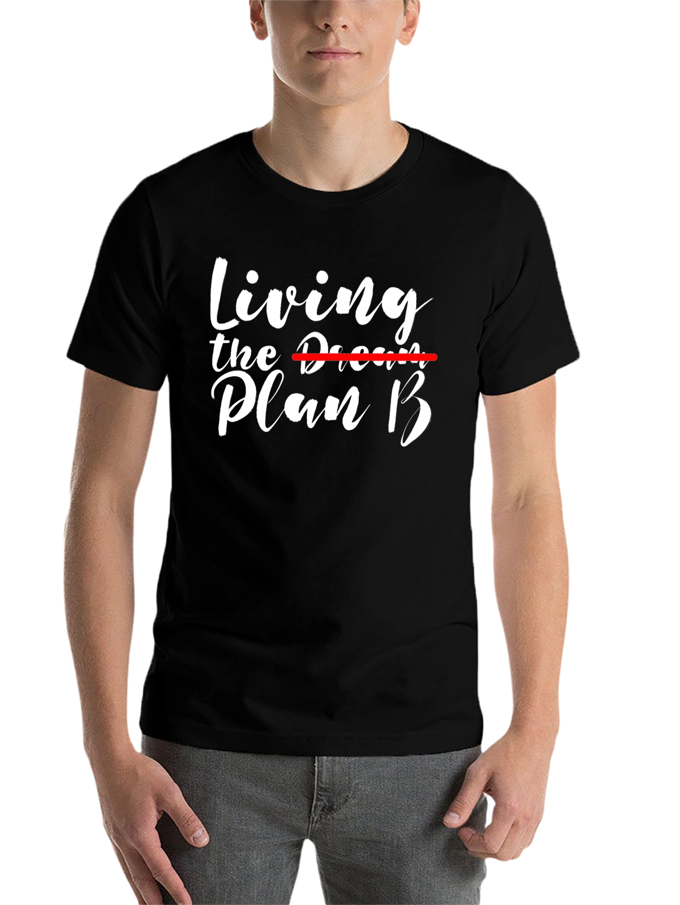 Black Living the Plan B T-Shirt - Black view 7