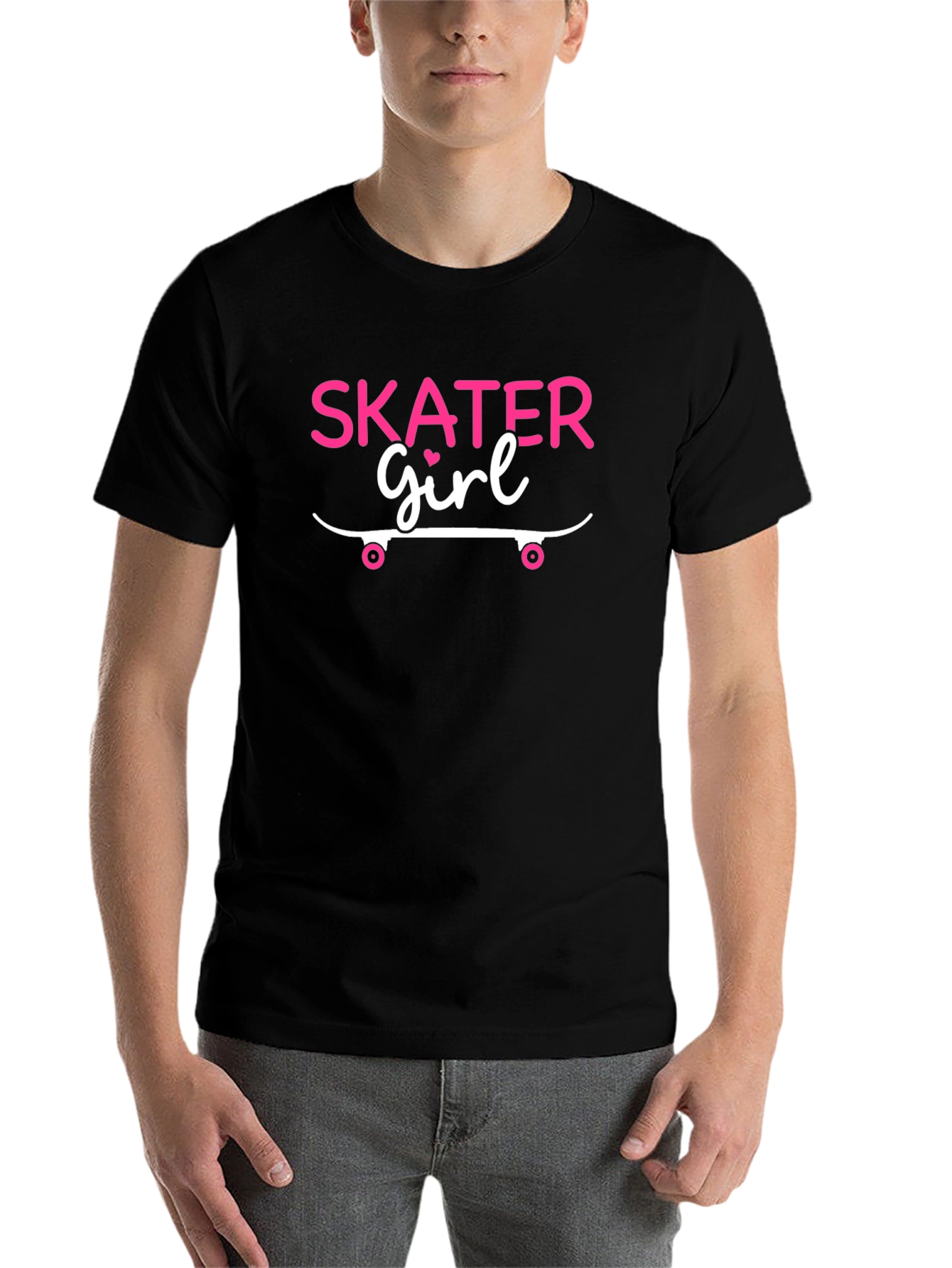 Skater Girl Graphic Tee - Black - 7