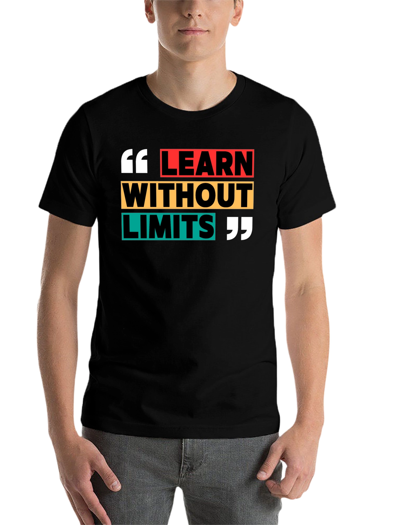Black Learn Without Limits Black Graphic Tee view 7