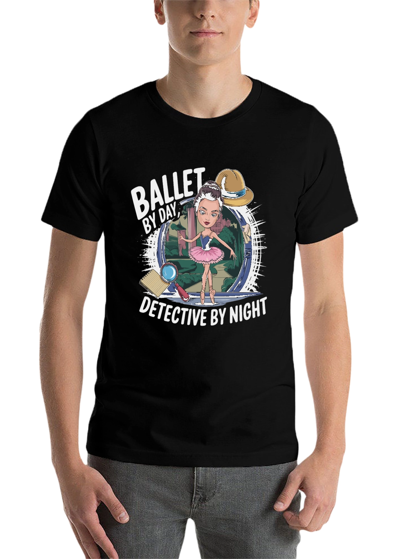 Black Ballet by Day, Detective by Night T-Shirt view 7