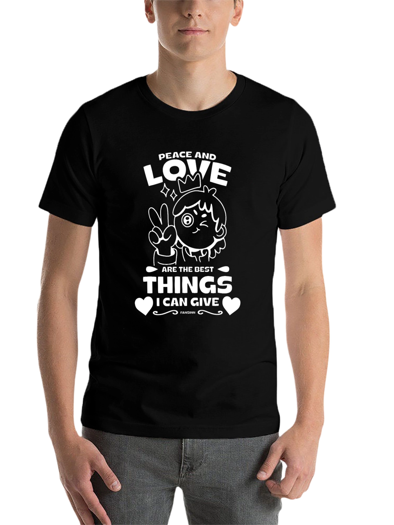 Black Peace and Love Graphic Tee - Best Things I Can Give view 7