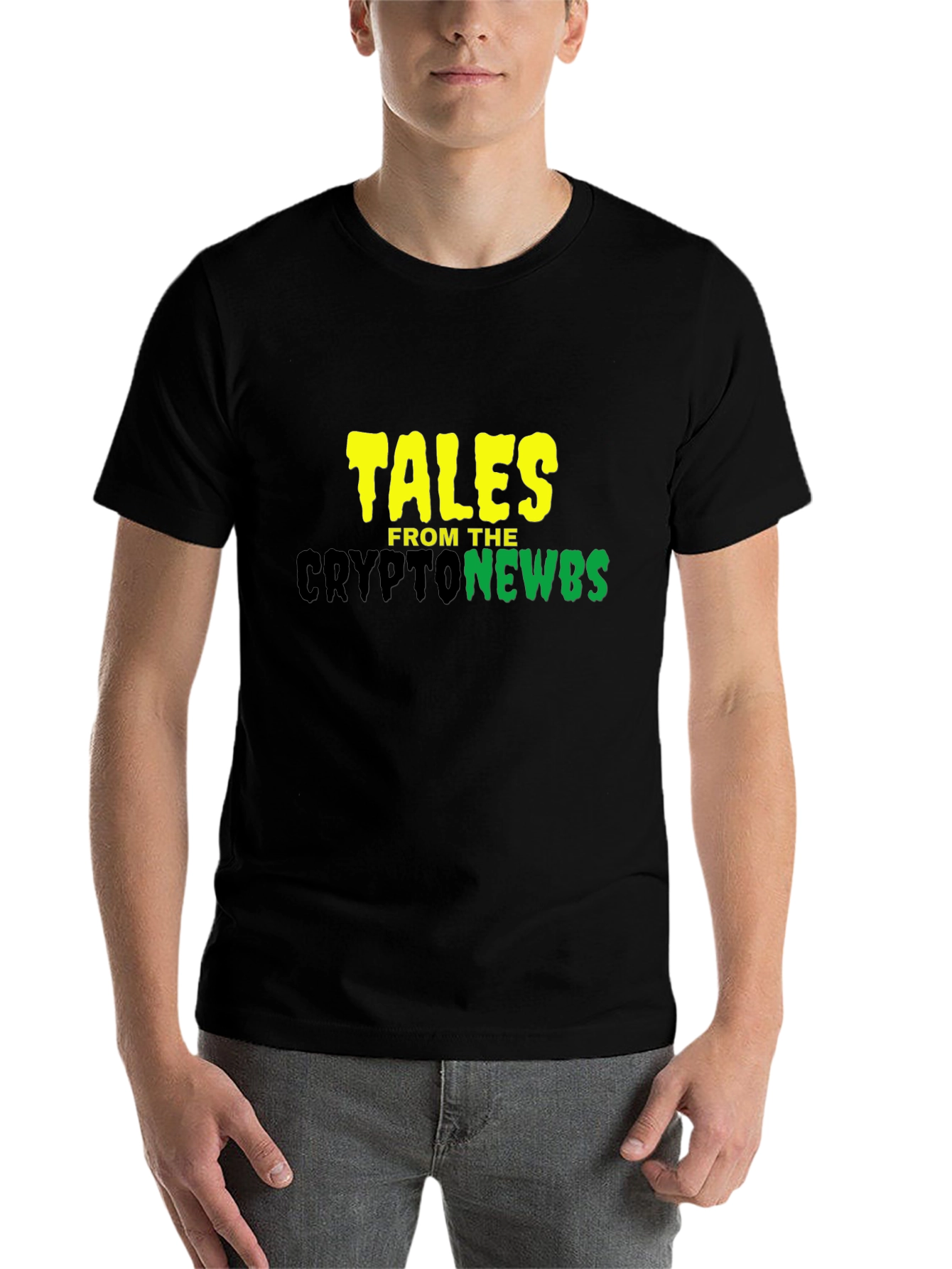 Black Tales From The Crypto Newbs Black T-Shirt view 7