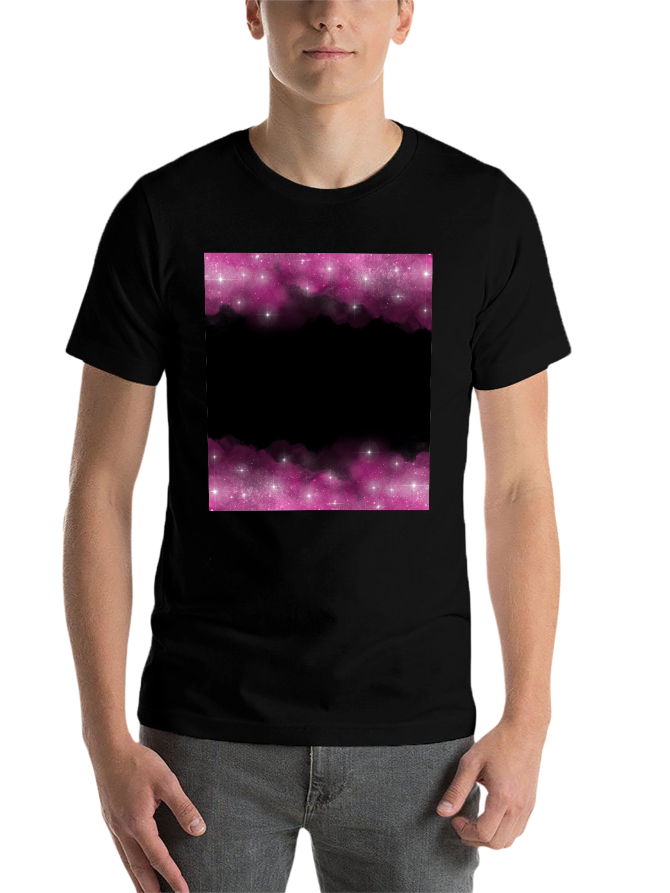 Black Galaxy Dreams T-Shirt - Black Space Design view 7