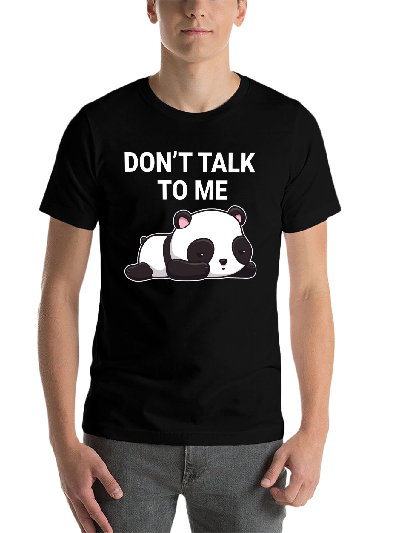 Black Don't Talk To Me Panda T-Shirt view 7