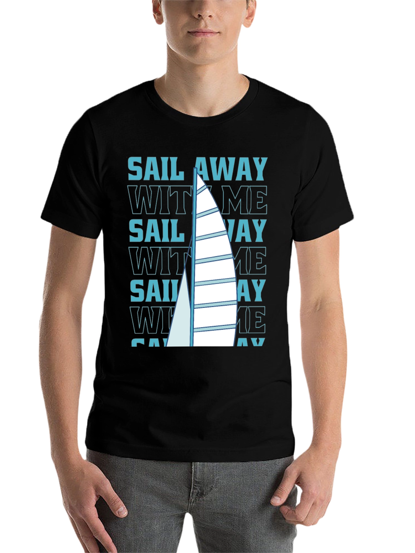 Black Sail Away With Me Graphic Tee view 7