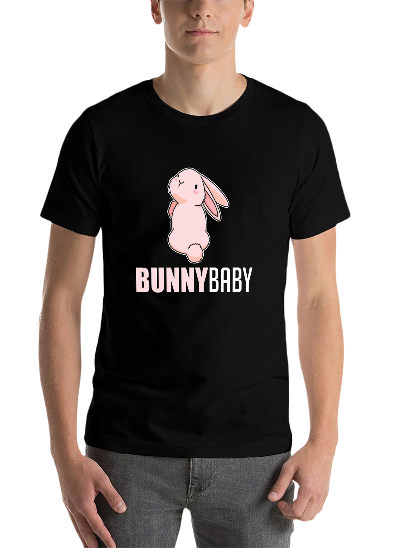Black Bunny Baby Black T-Shirt view 7