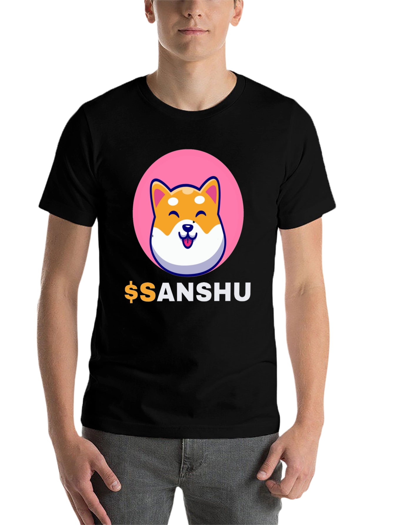 Black Sanshu Inu Crypto T-Shirt view 7