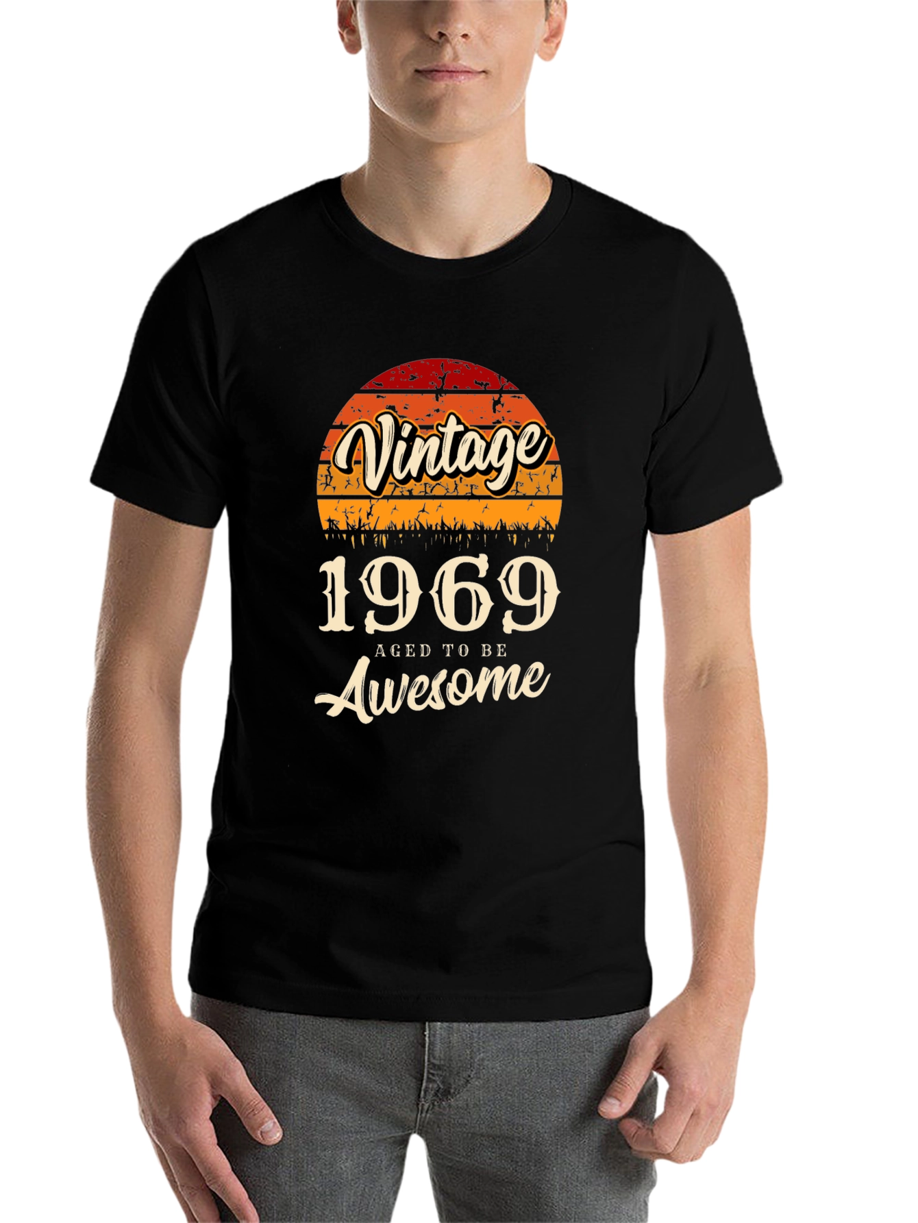 Black Vintage 1969 Aged to Be Awesome T-Shirt view 7