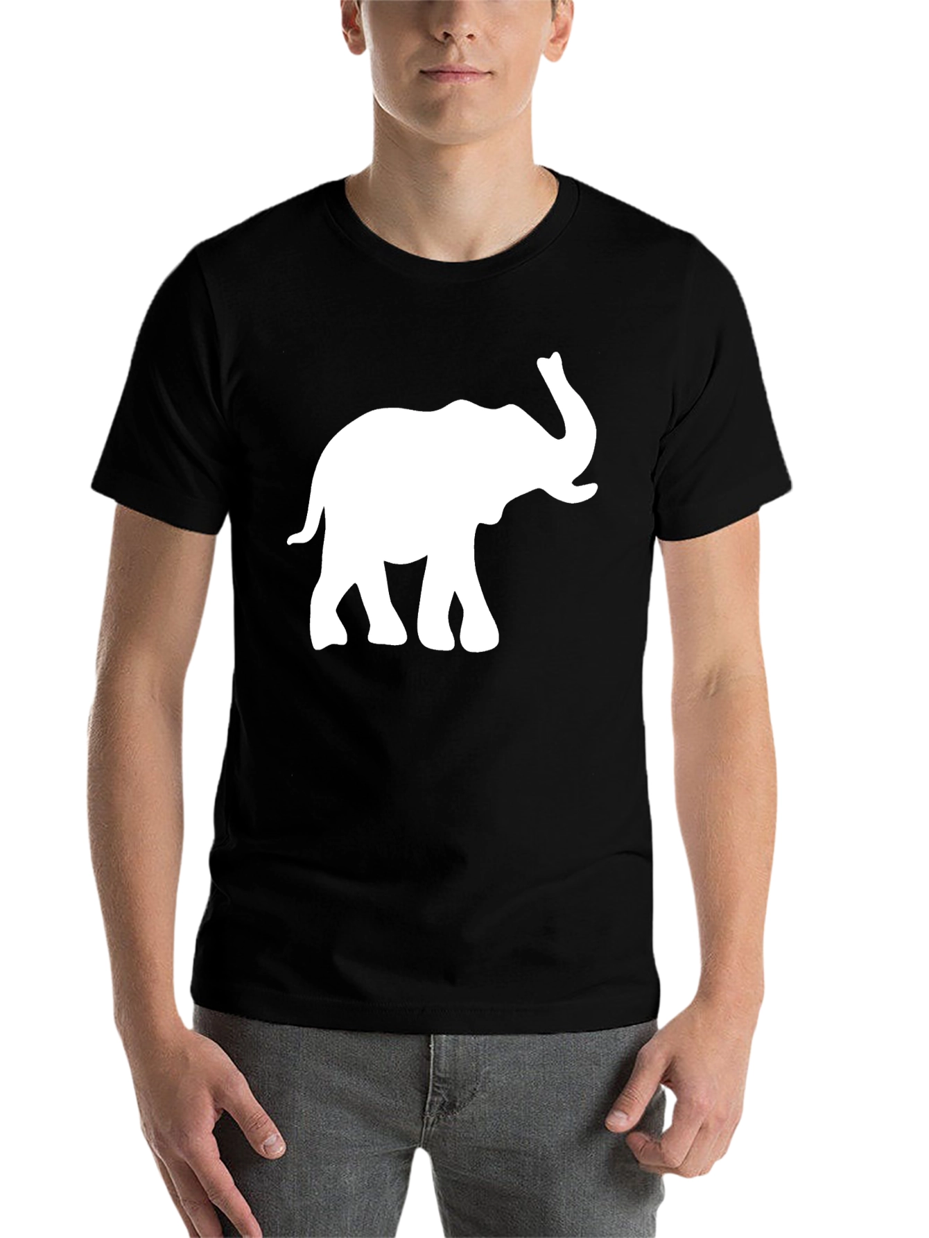 Black Elephant Graphic Tee - Classic Black T-Shirt view 7