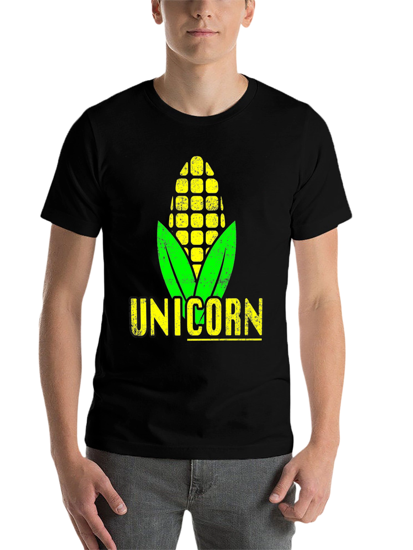 Black Unicorm T-Shirt - Corn Pun Tee view 7