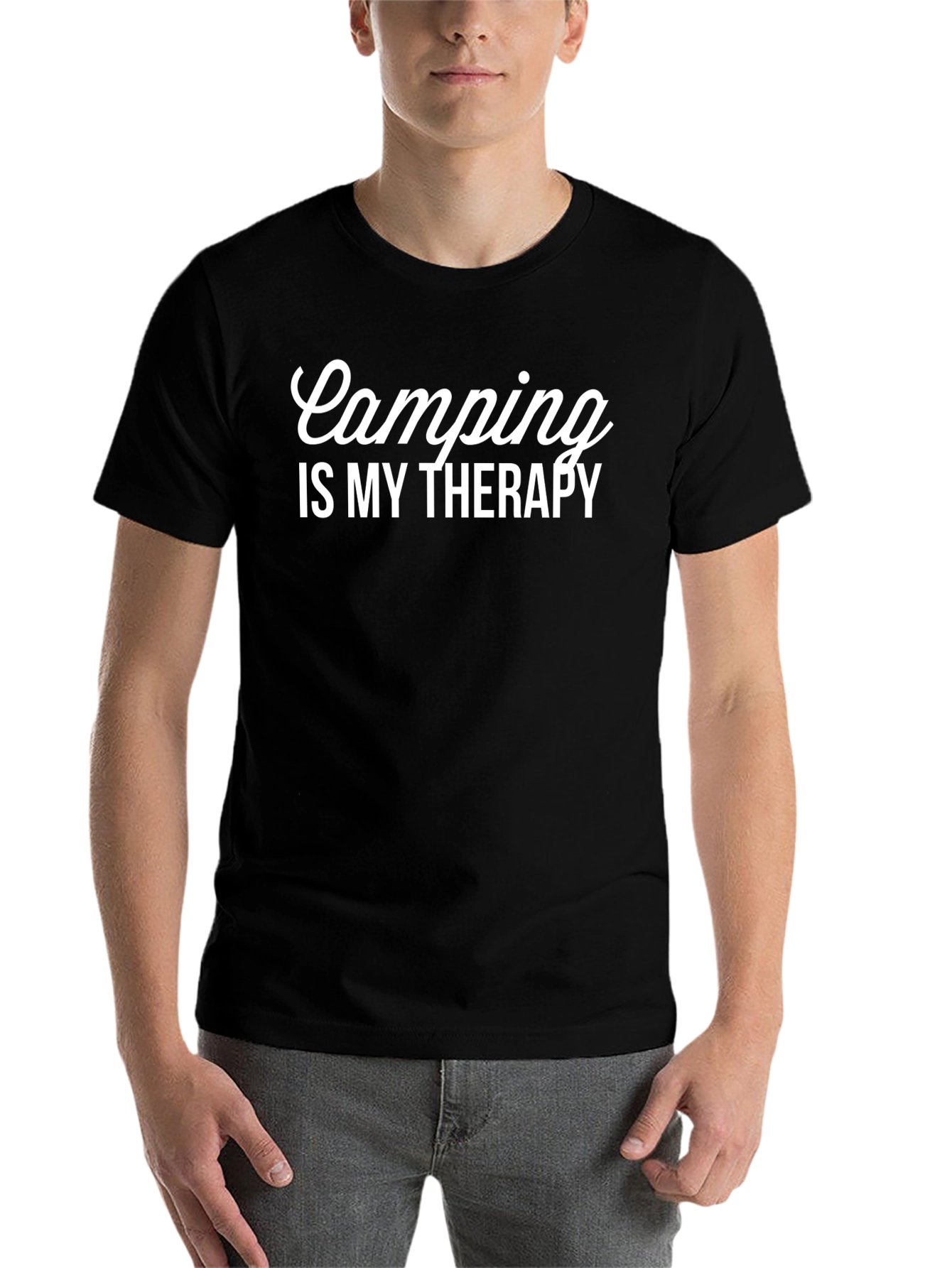 Black Camping is My Therapy Graphic Tee view 7