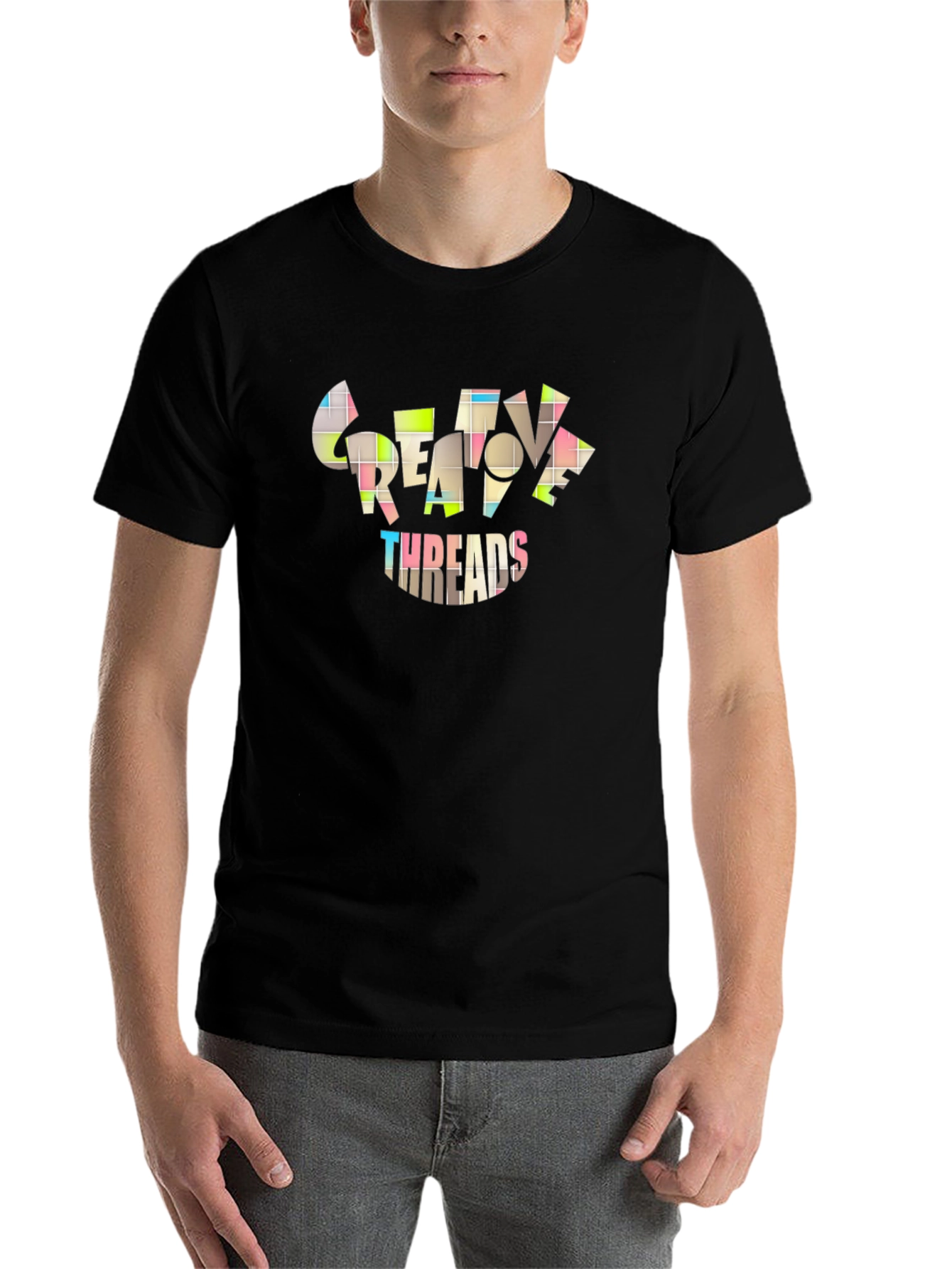 Black Creative Threads Graphic T-Shirt view 7