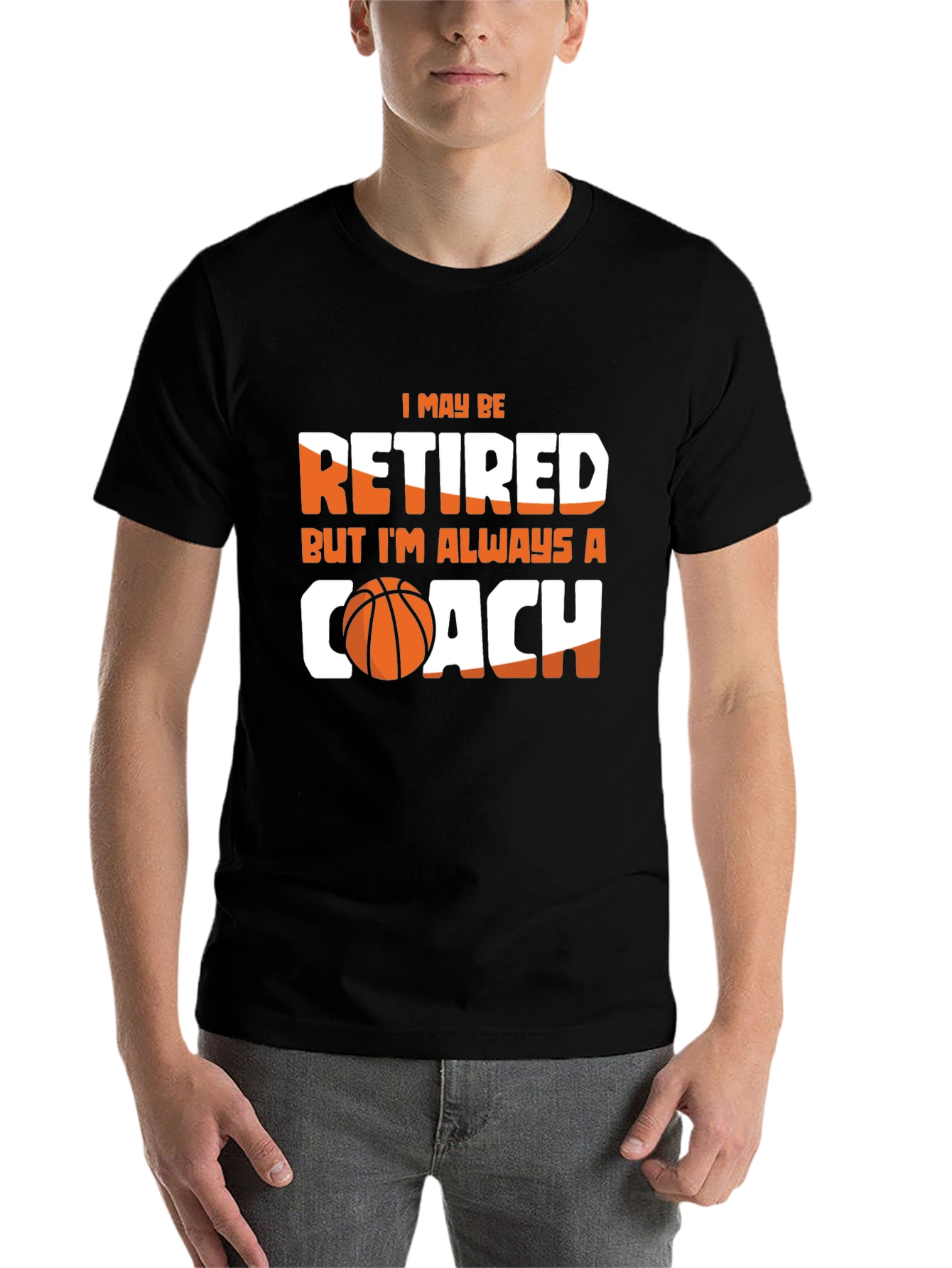 Black Retired But Always A Coach T-Shirt - Basketball Lover Tee view 7