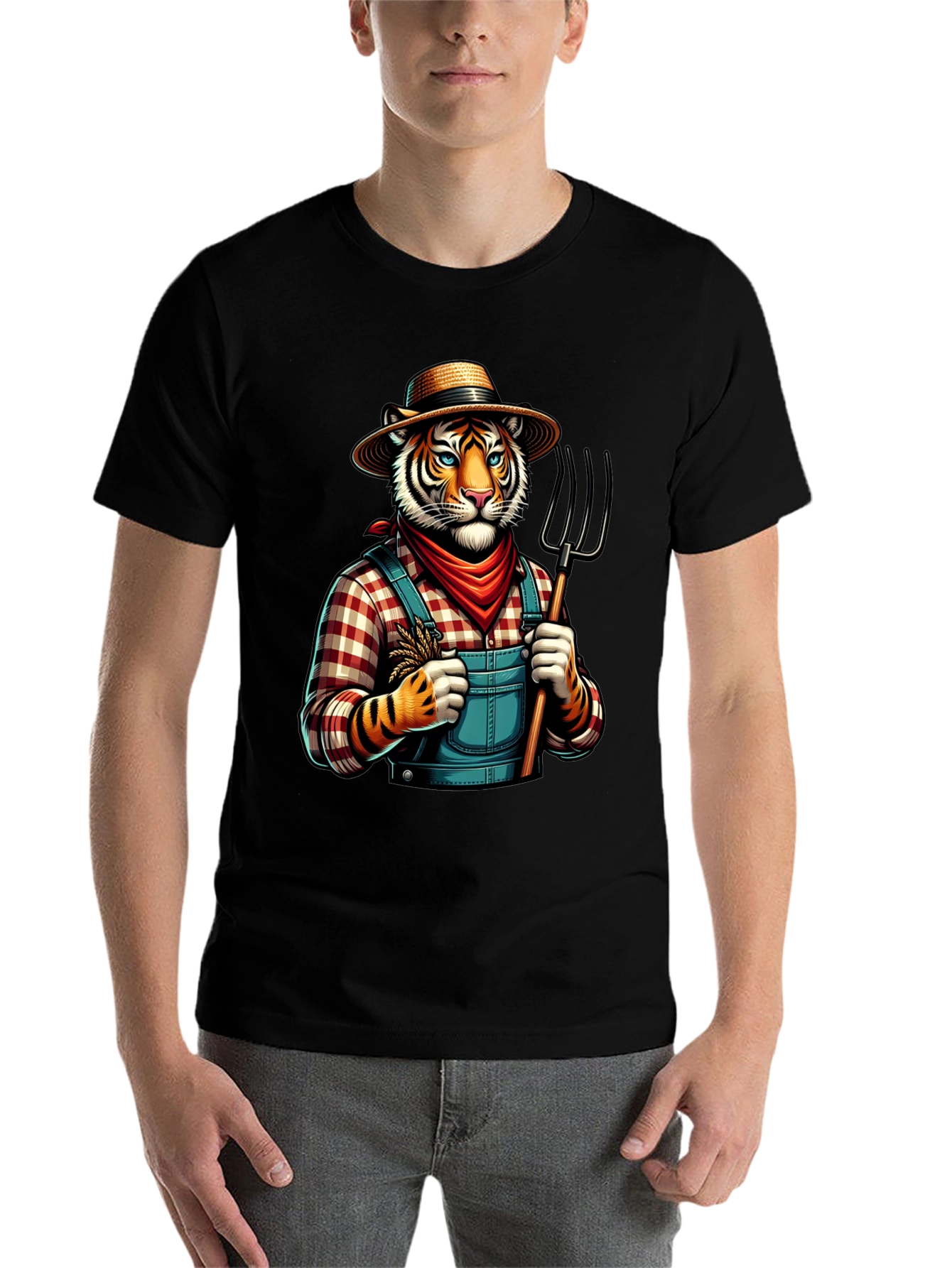 Black Tiger Farmer Graphic Tee view 7