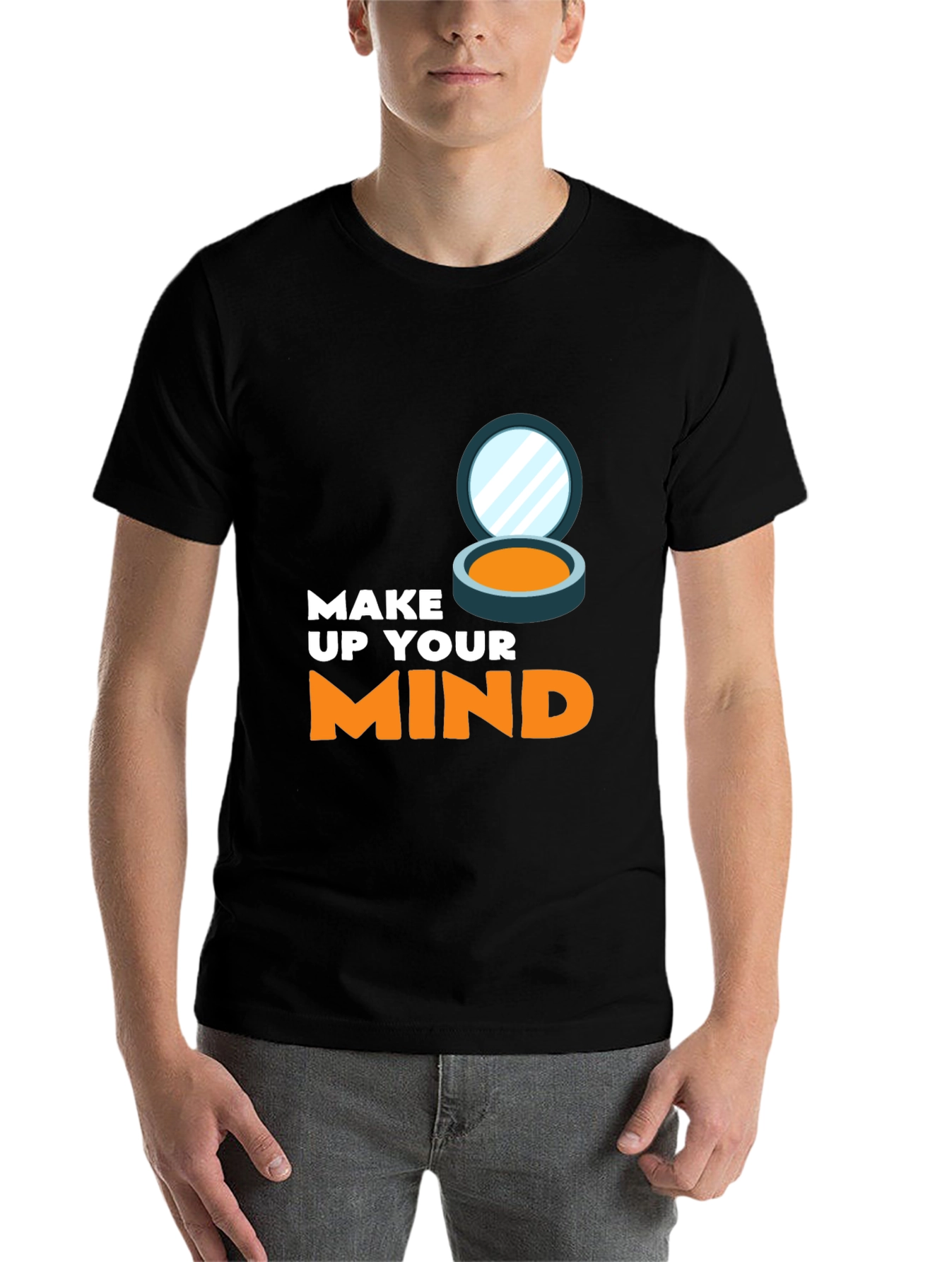 Black Make Up Your Mind Graphic Tee view 7