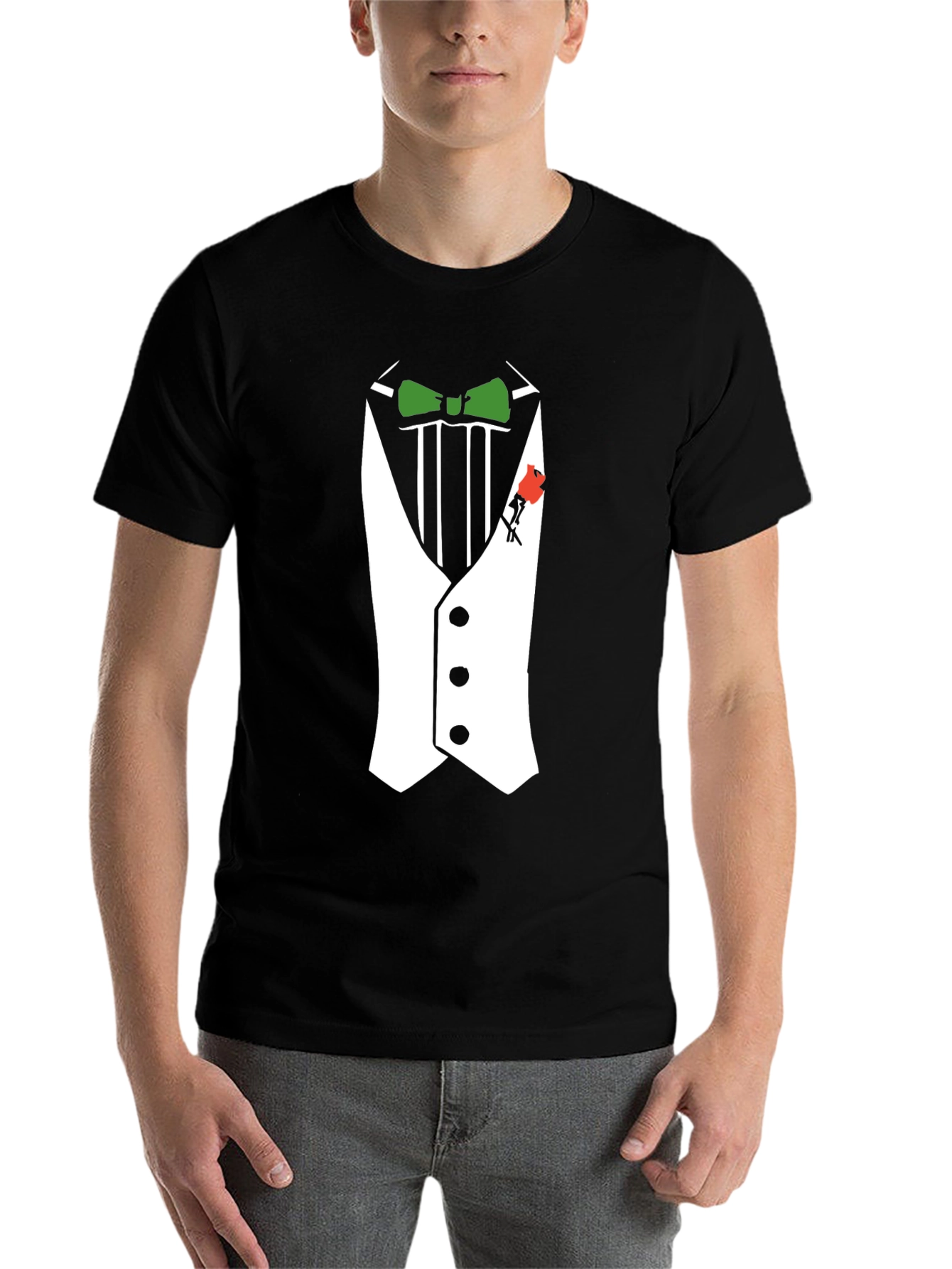 Black Tuxedo Graphic Tee - Formal Fun! view 7