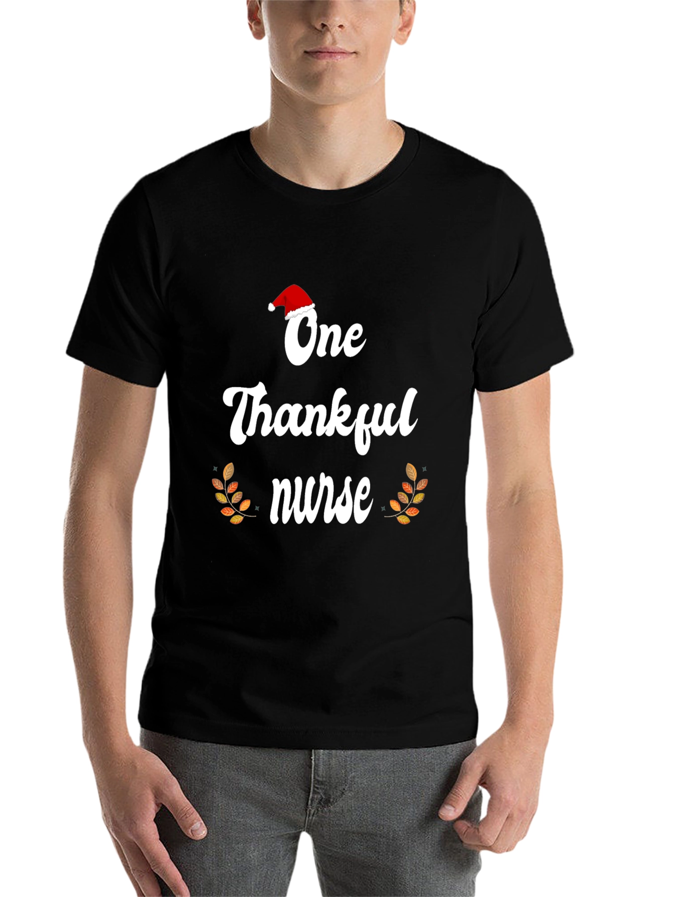 Black One Thankful Nurse T-Shirt view 7