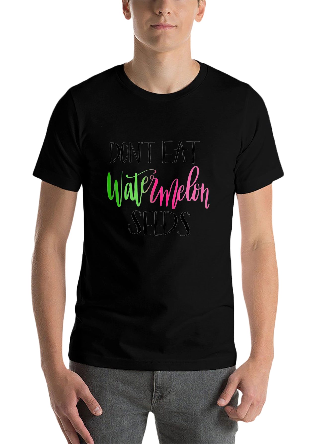 Black Don't Eat Watermelon Seeds Graphic Tee view 7
