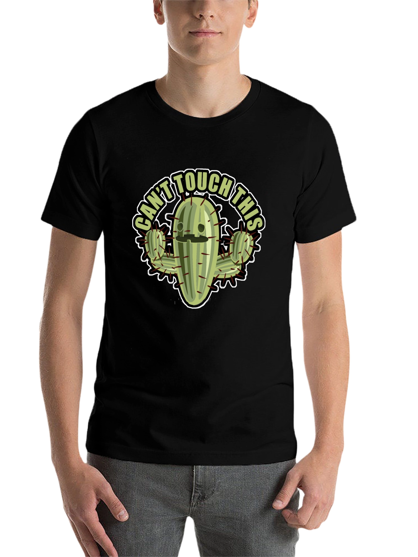 Black Can't Touch This Cactus Graphic Tee view 7