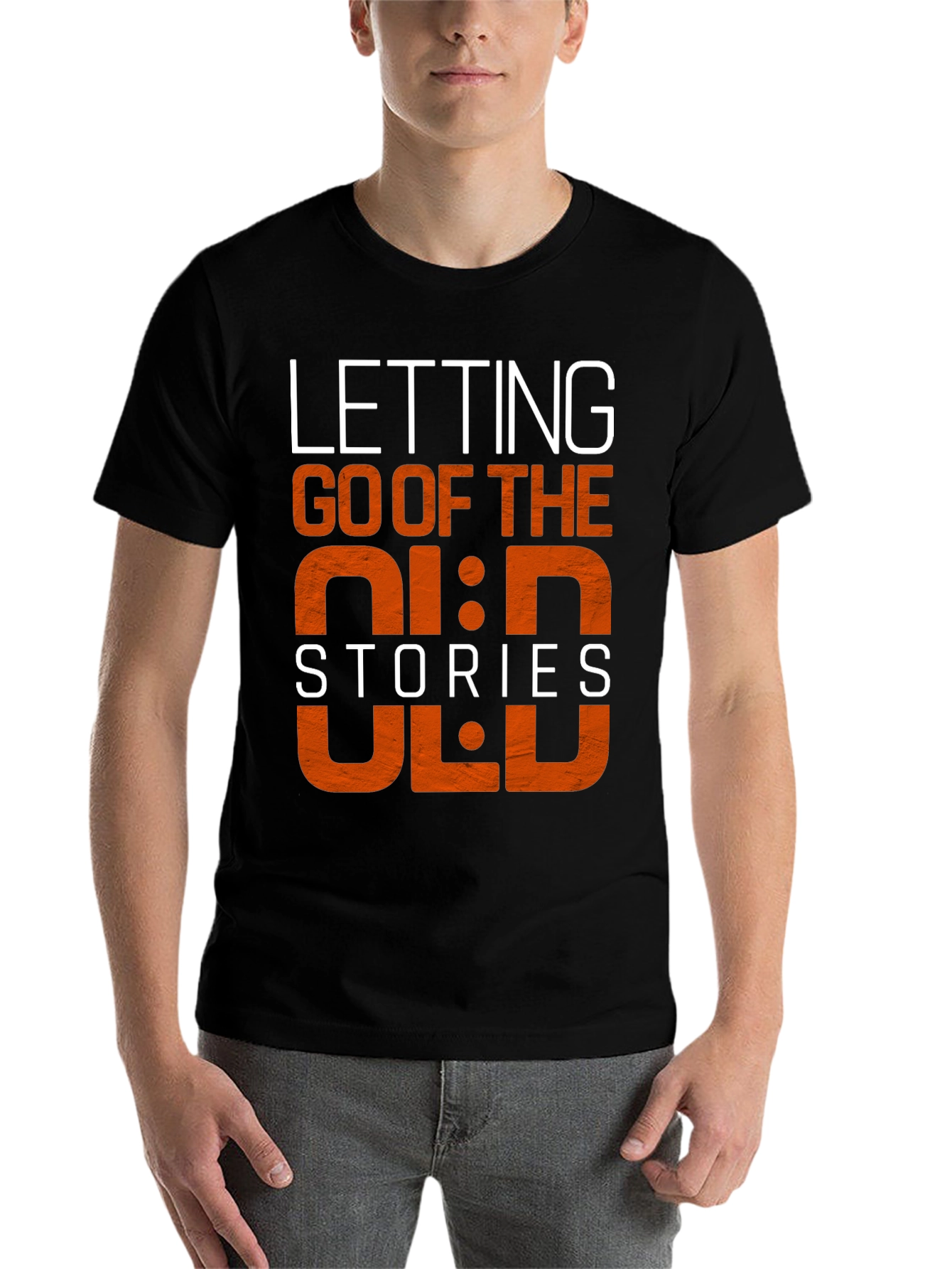 Black Letting Go T-Shirt - Motivational Graphic Tee view 7