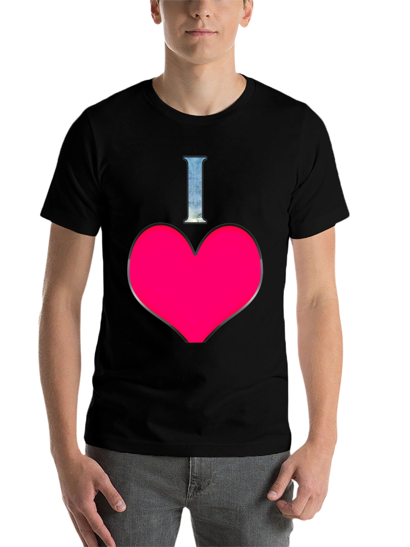 Black I Heart T-Shirt - Stylish Graphic Tee view 7