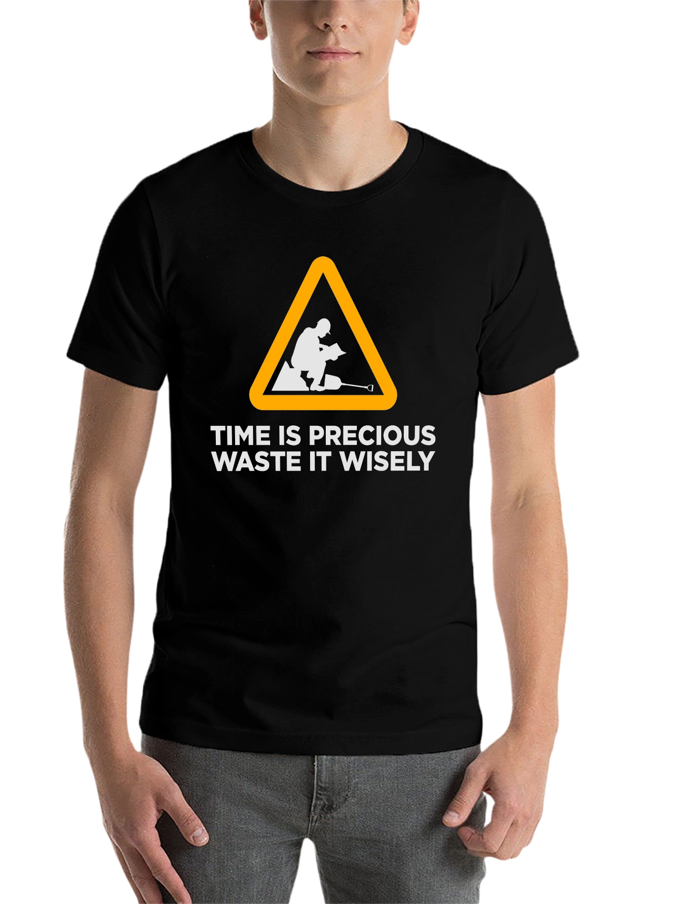 Black Time is Precious Graphic Tee - Black view 7